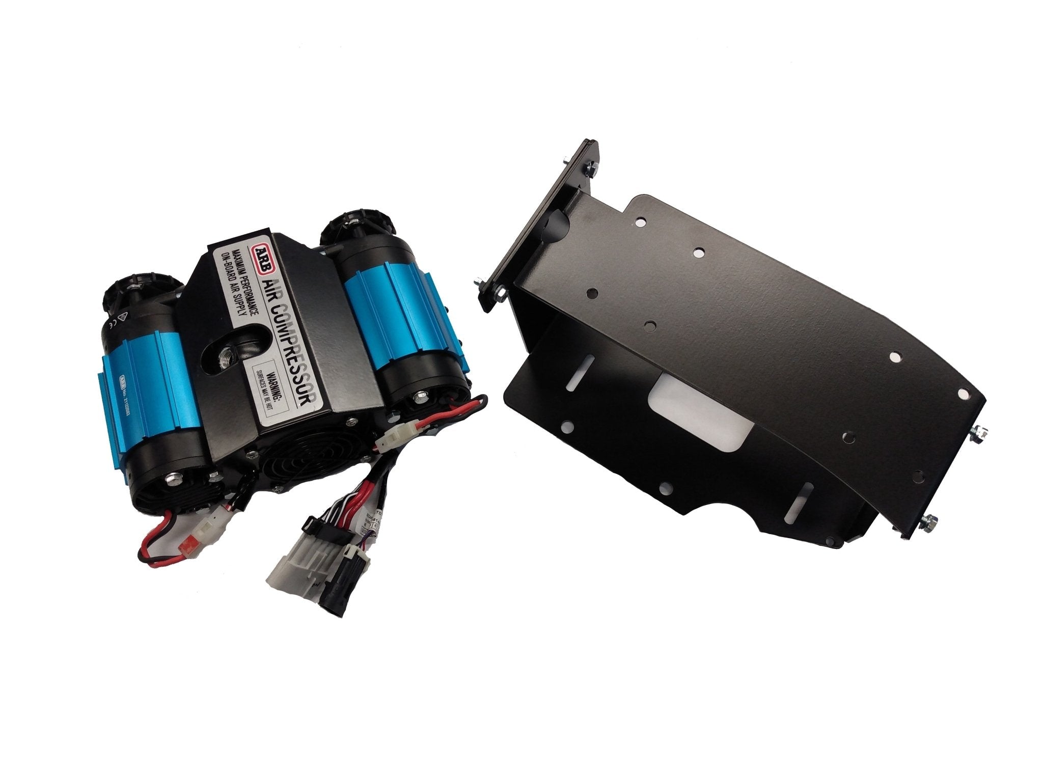 ARB twin air compressor with black mounting bracket for Toyota Tacoma 2016-2024