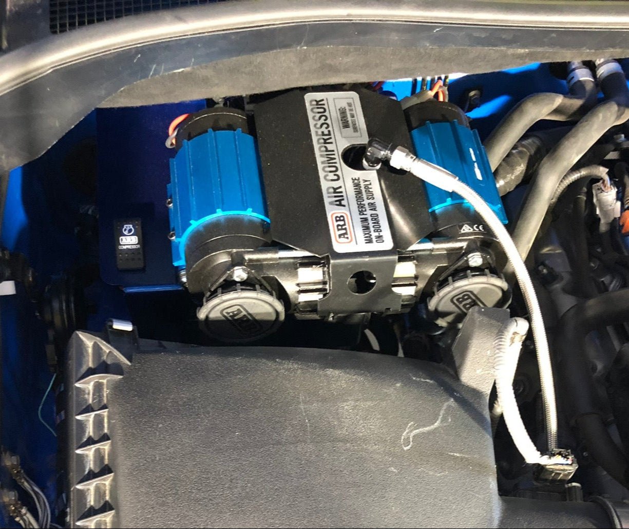 Bundle Pricing: ARB Mounting Bracket (for mounting ARB Twin Air Compressor ONLY) (ARBTUN2G) & ARB Twin Compressor (CKMTA12) for Toyota Tundra Gen 2 (2007-21)