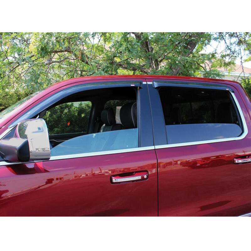 Westin Slim Tape-On Wind Deflectors, 4-Piece, Smoke, fits Ram 1500