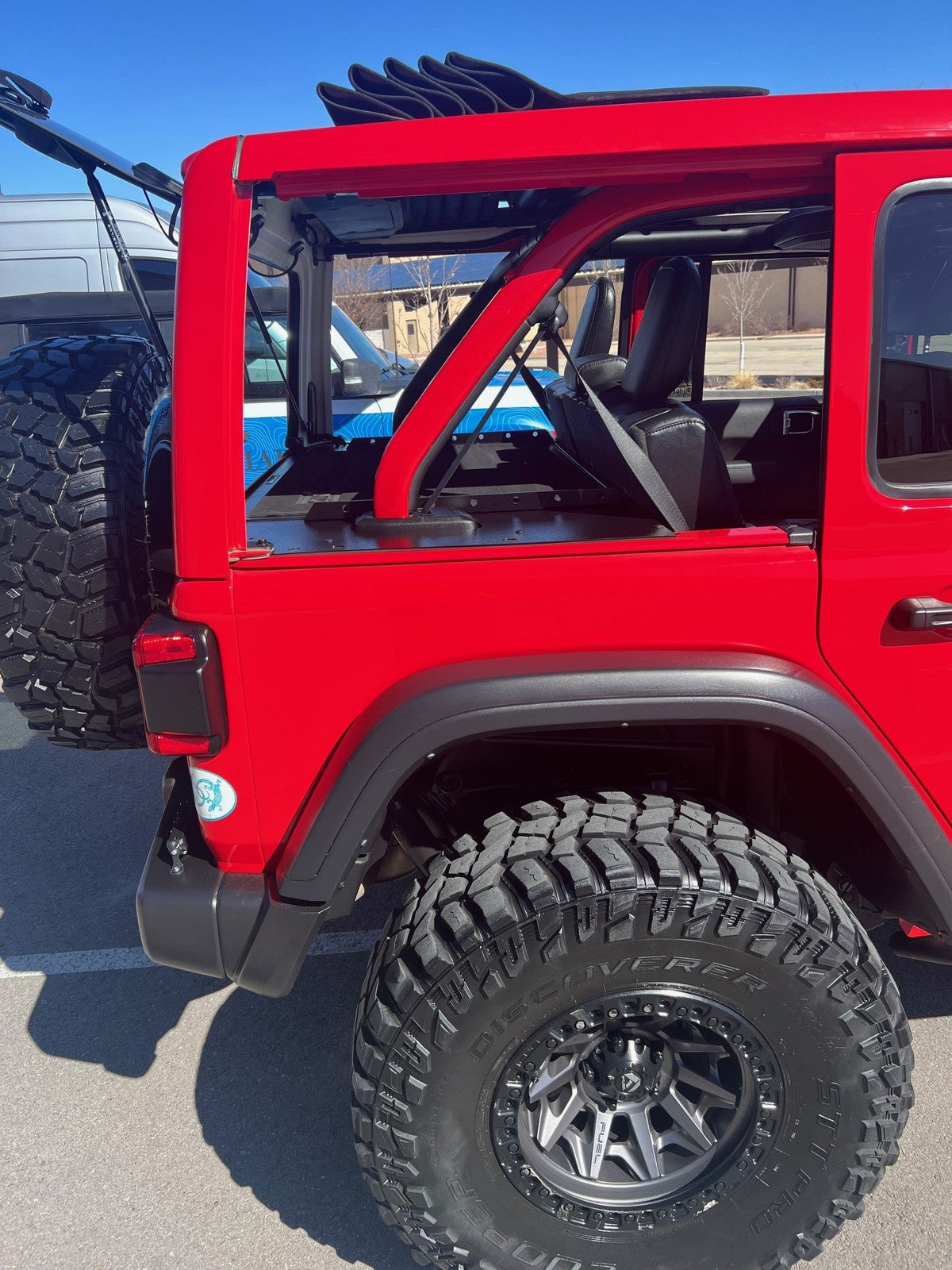 Diabolical Inc Slipstream for 2024-up Jeep Wrangler JLU, view through the tailgate