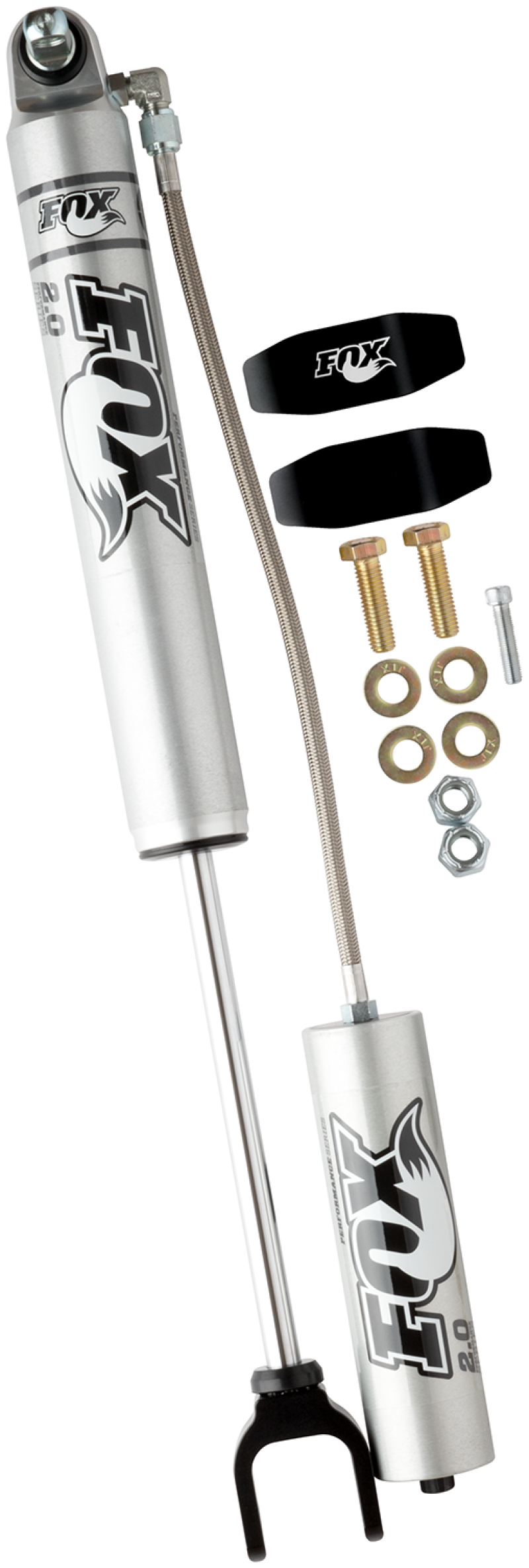 FOX 2.0 Performance Series Remote Reservoir Front Shock (7-9 in. Lift), fits Chevy Silverado HD 2500/3500
