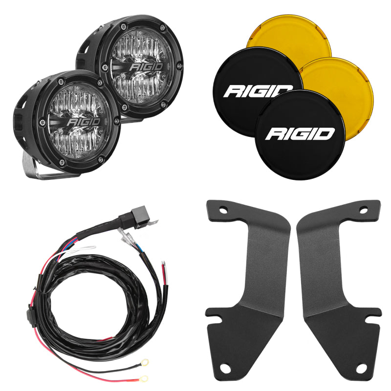 RIGID A-Pillar Light Kit with 4 in. 360-Series Drive Lights, fits Toyota Tundra