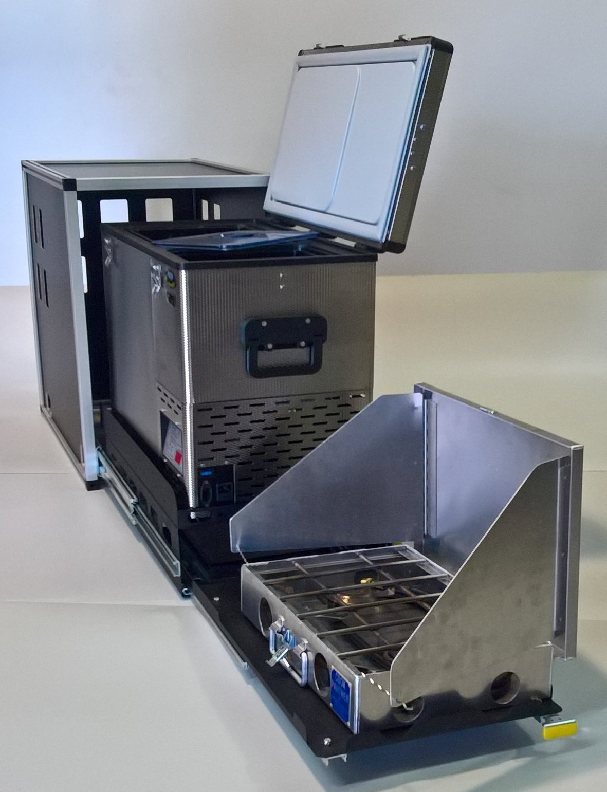 Módulo de cocina de 2,2" de profundidad para campamento de 30"