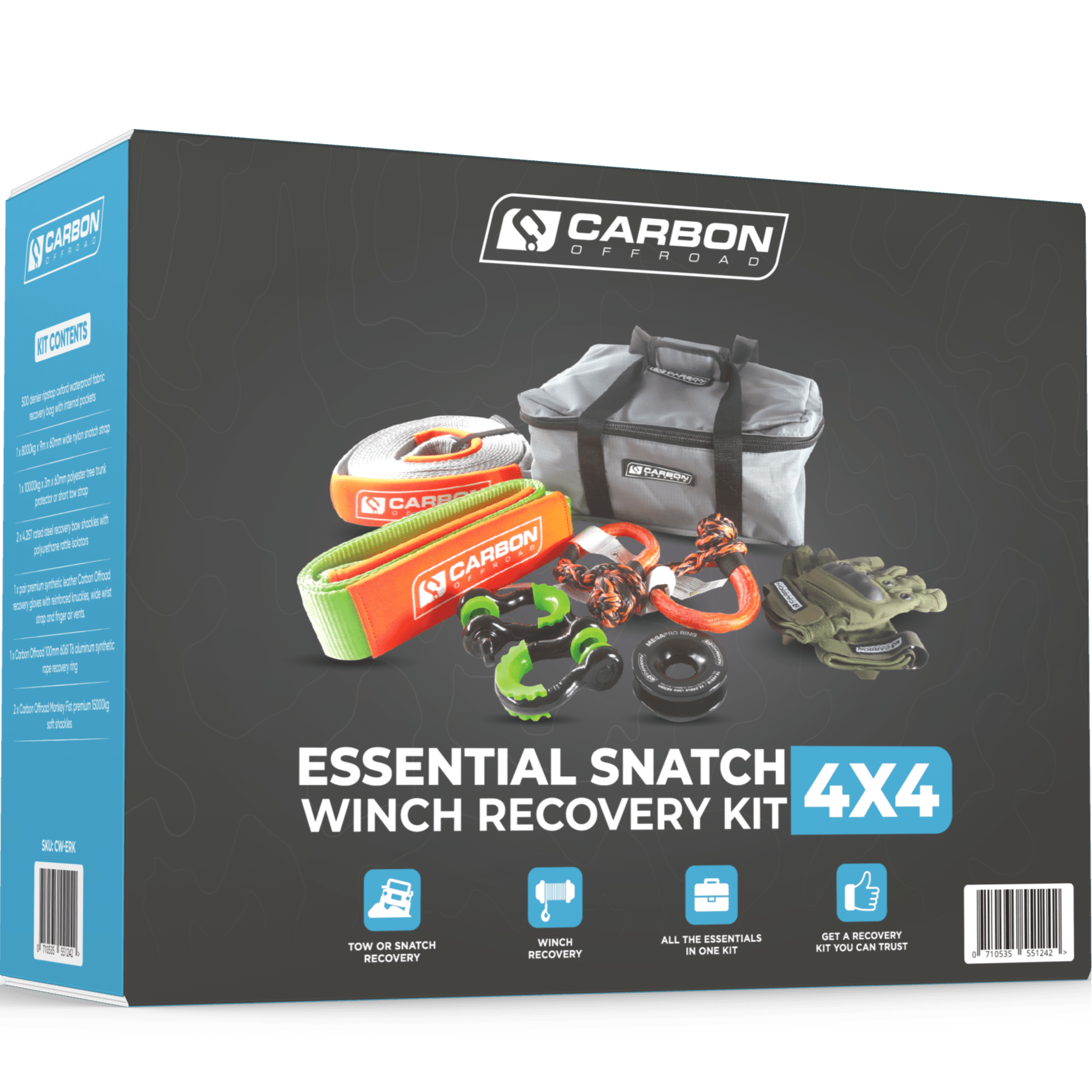 carbon-offroad-essential-snatch-and-winch-4x4-recovery-kit-4039270 - NVMOS