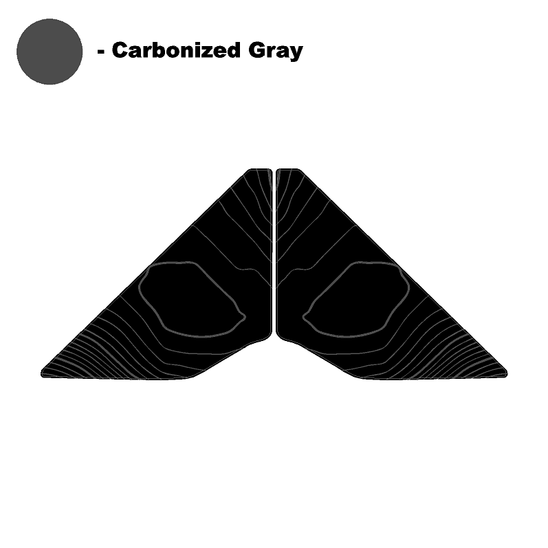 Topo Rear Window Triangle Overlay (Printed Series) - 2021+ Bronco 4 Door