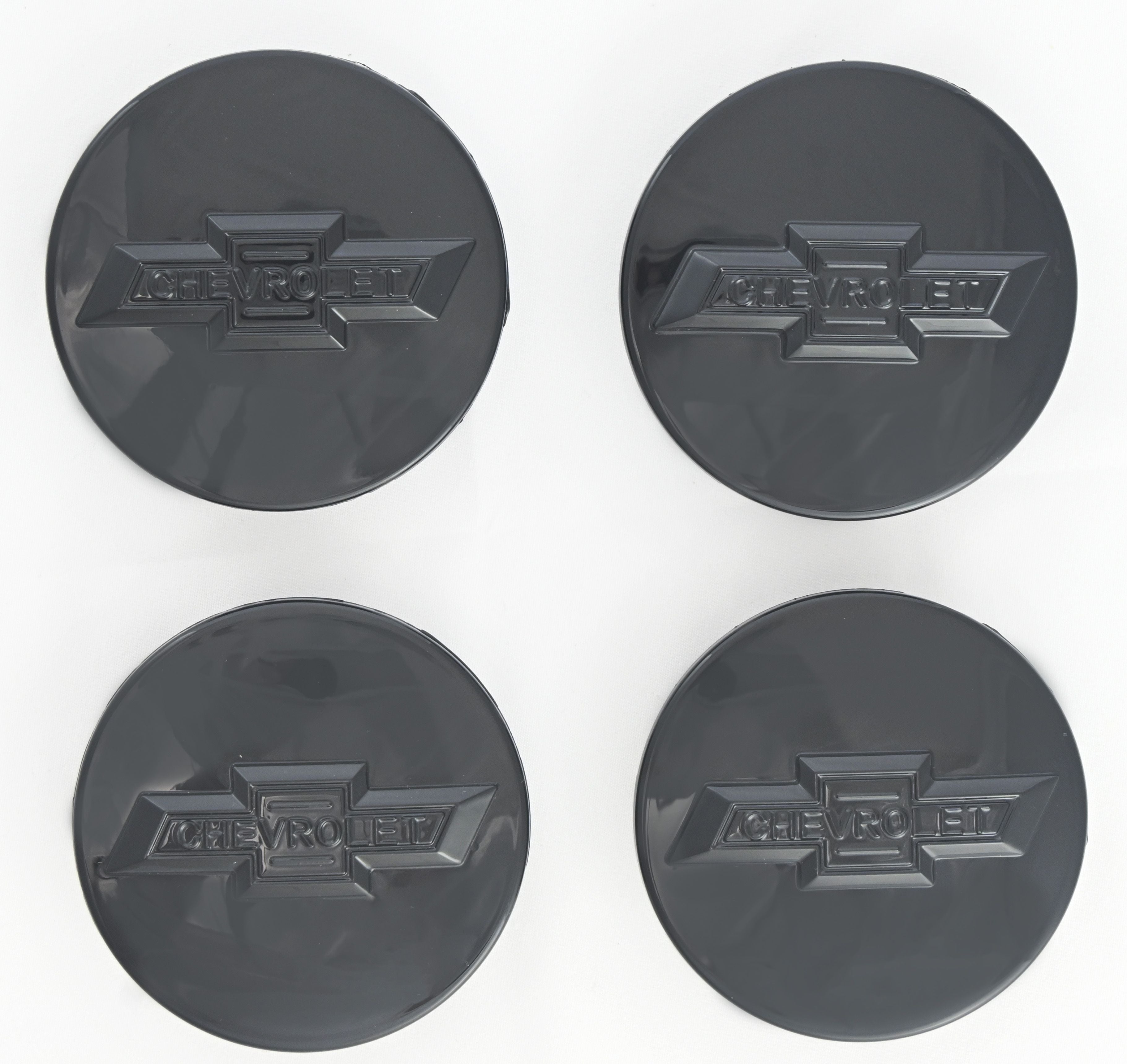 CCAP6800BLK 14-22 Chevrolet Silverado 1500 4 PCS Gloss Black Replacement Officially Licensed Chevrolet Wheel Cap