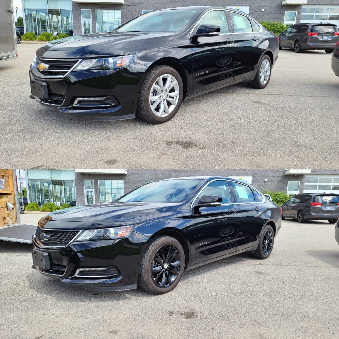 ABS6460BLK 13-20 Chevrolet Impala LS/LT/LTZ 1 PC Gloss Black Tape-on Grille Overlay