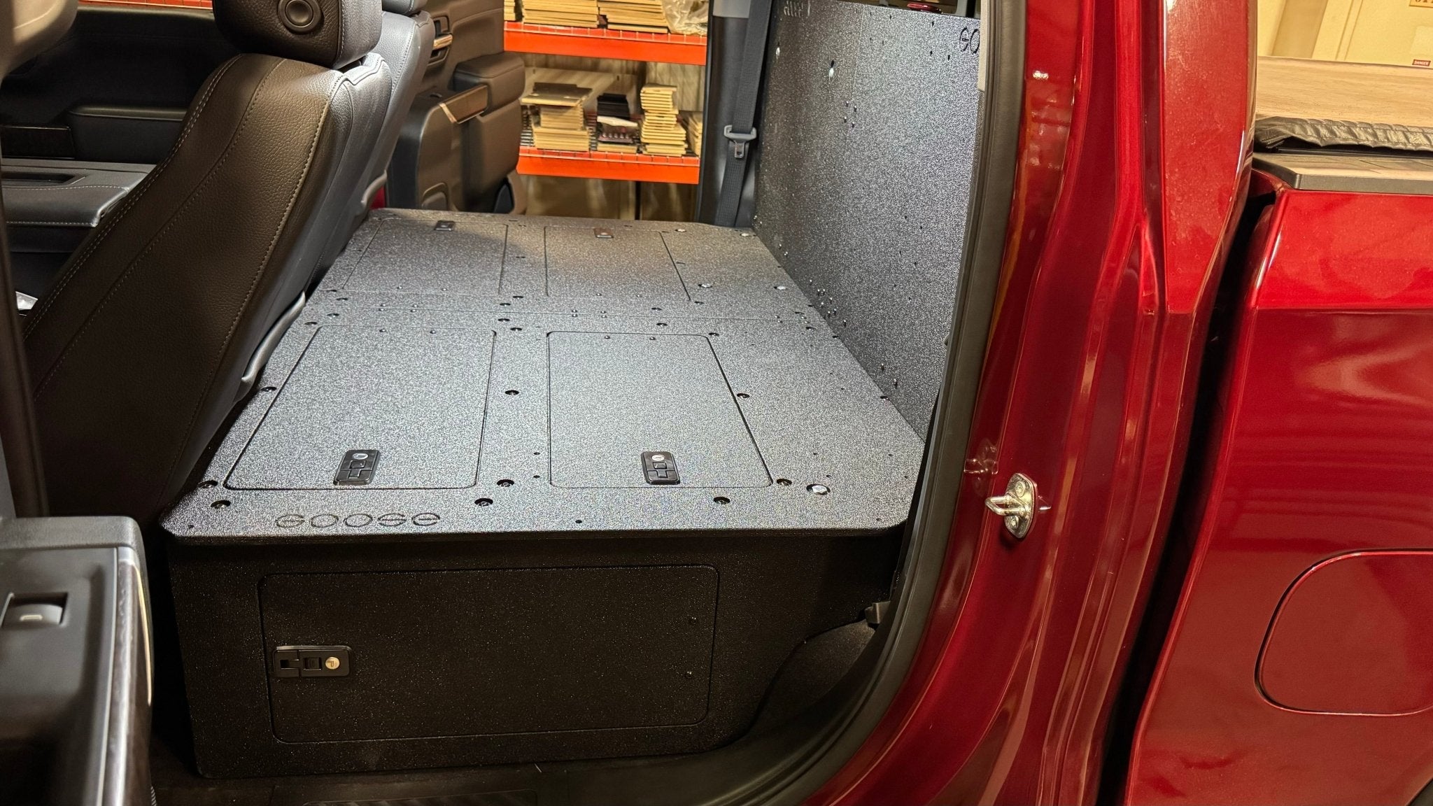 Goose Gear CHEVY - SILVERADO - 4TH GEN - GMC - SIERRA - 2019-PRESENT - 5TH GEN - EXPLORE SERIES - CREW CAB - SEAT DELETE PLATE SYSTEM - SECOND ROW - 100%