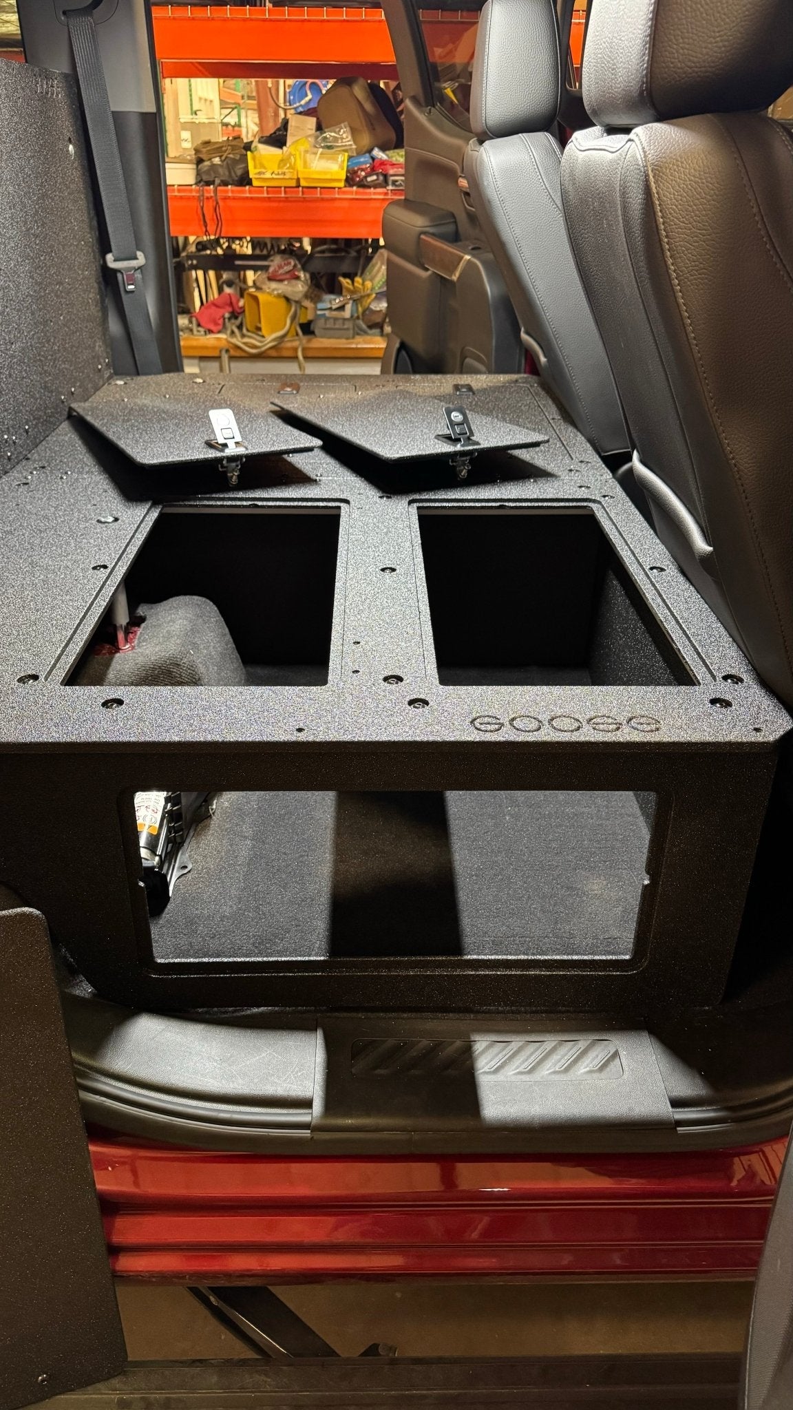 Goose Gear CHEVY - SILVERADO - 4TH GEN - GMC - SIERRA - 2019-PRESENT - 5TH GEN - EXPLORE SERIES - CREW CAB - SEAT DELETE PLATE SYSTEM - SECOND ROW - 100%