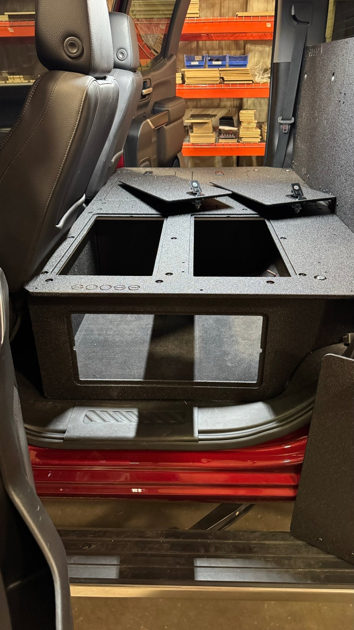 Goose Gear CHEVY - SILVERADO - 4TH GEN - GMC - SIERRA - 2019-PRESENT - 5TH GEN - EXPLORE SERIES - CREW CAB - SEAT DELETE PLATE SYSTEM - SECOND ROW - 100%