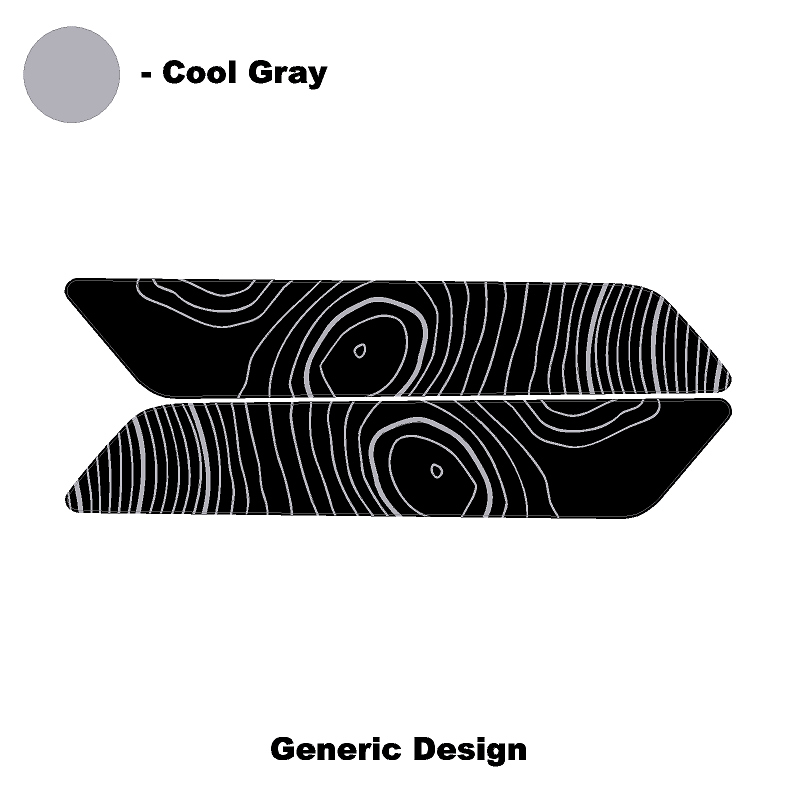 Topo Interior Rear Door Grab Handle Overlay Kit (Printed Series) - 2021+ Bronco 4 Door