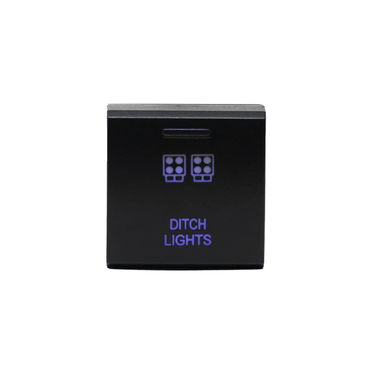 Black OEM-style switch with purple ditch lights icon and text for off-road vehicle lighting control