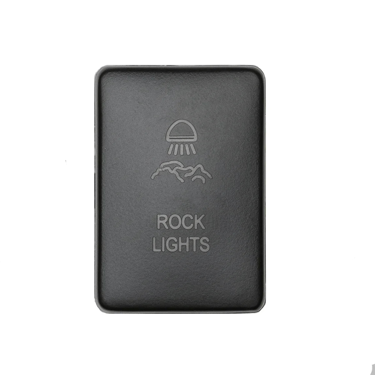 OEM-style black rocker switch labeled Rock Lights for off-road vehicle lighting