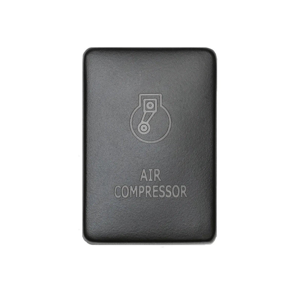 Black air compressor switch with piston icon for off-road vehicle dashboard