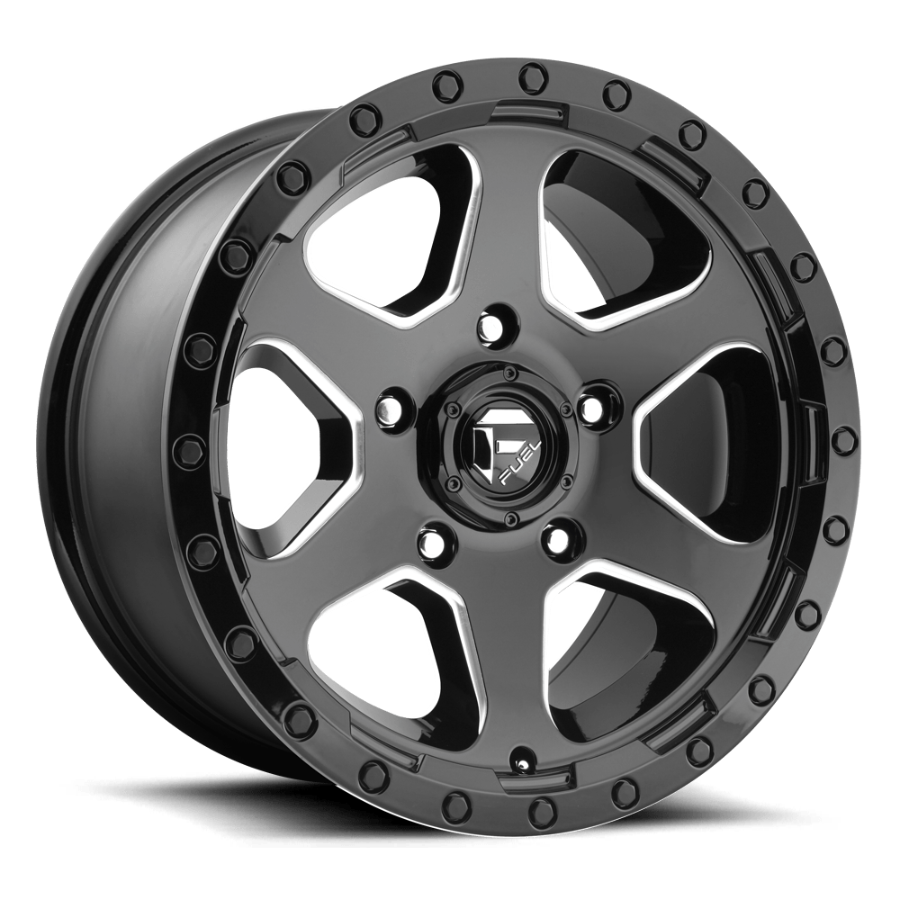 Fuel Ripper D589 Gloss Black Milled wheel, universal fit