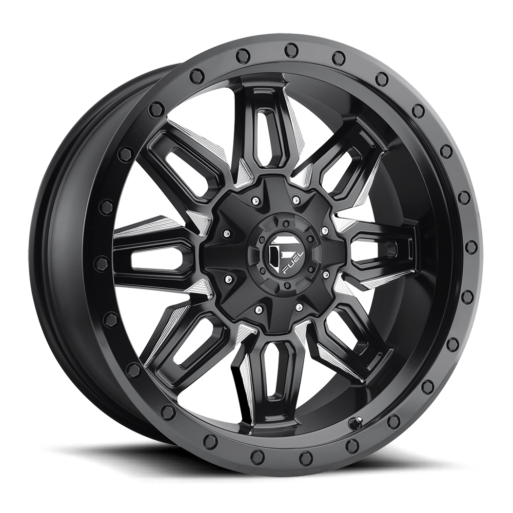 Fuel Neutron D591 Matte Black Milled wheel, multiple bolt patterns