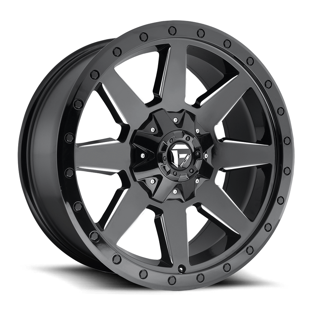 Fuel Wildcat D599 Gloss Black Milled wheel, multiple bolt patterns