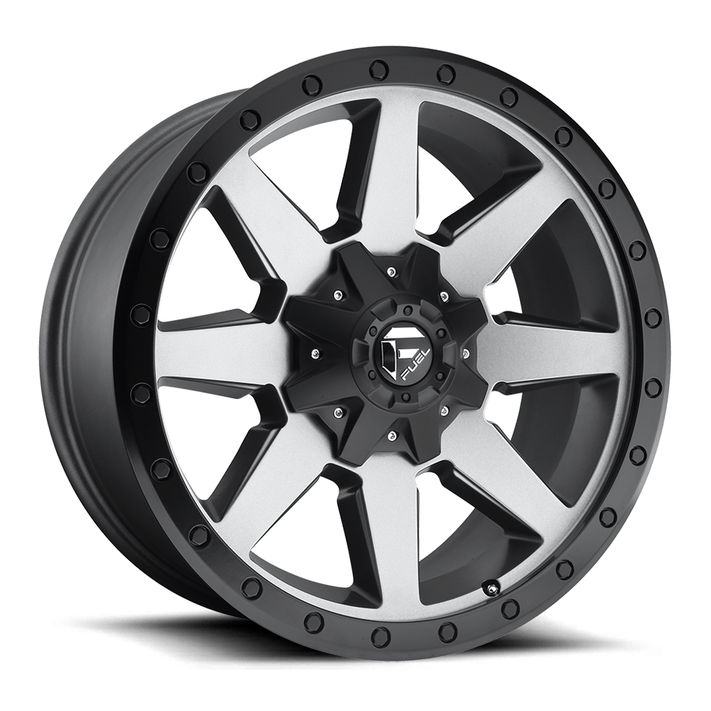 Fuel Wildcat D599 Matte Gunmetal Black Bead Ring wheel, multiple bolt patterns