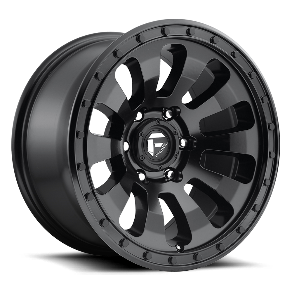 Fuel Tactic D630 Matte Black wheel, multiple bolt patterns