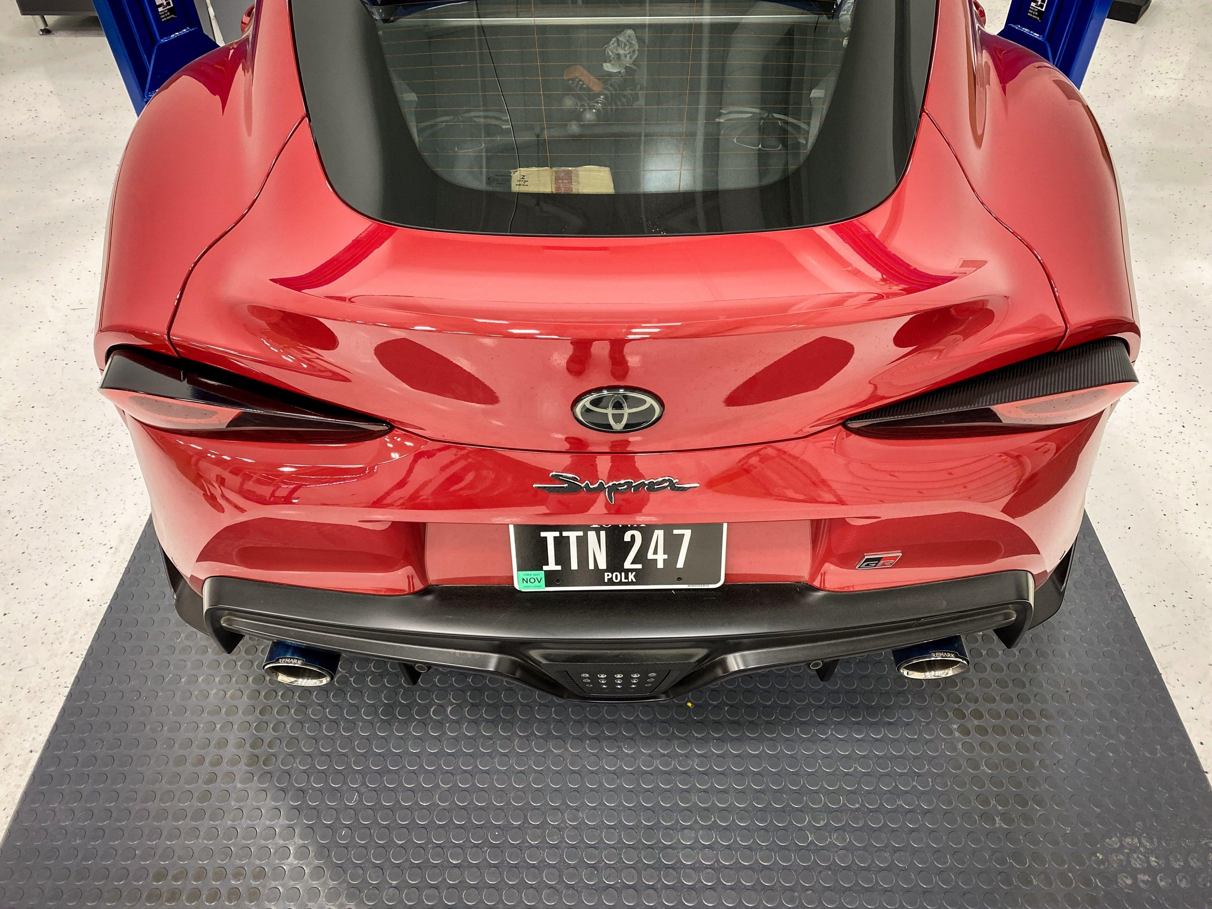 Dark Smoke Tail Light Overlays (Top) - 2020+ Supra