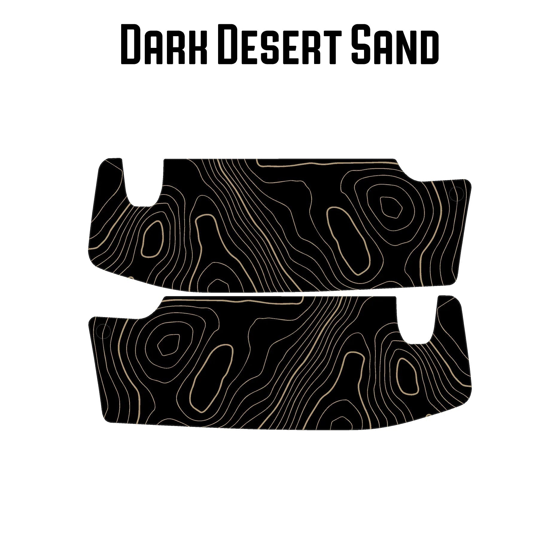 Topographic Map Sun Visor Overlays - 2018+ Jeep Wrangler JL / Jeep Gladiator JT