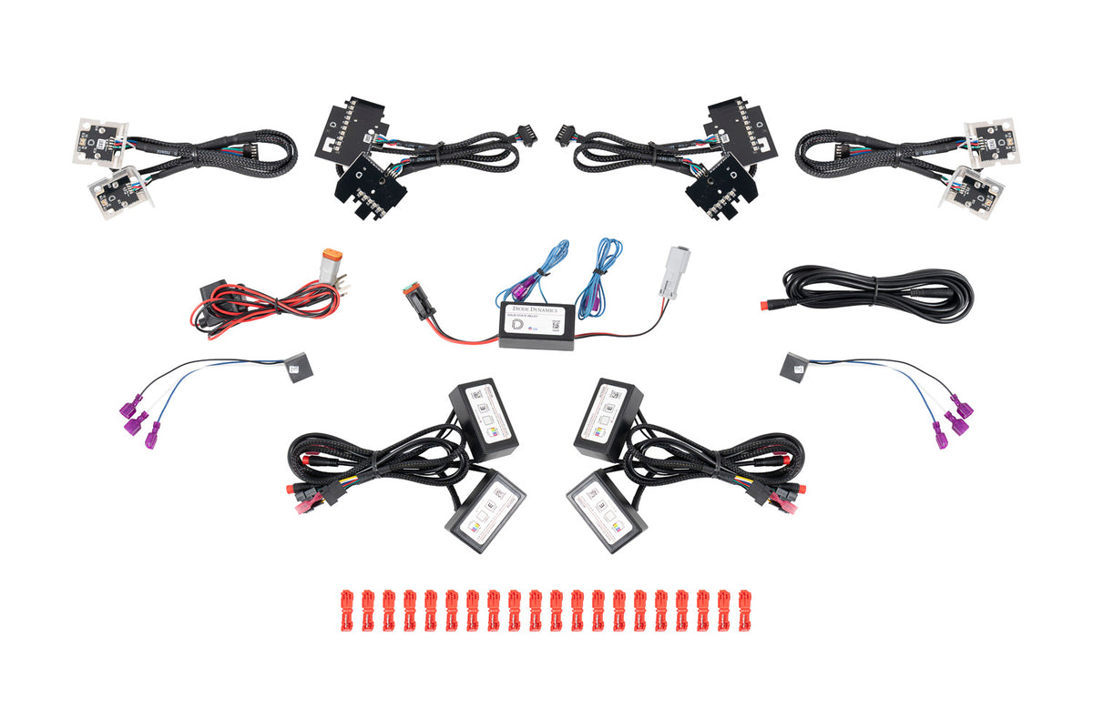 Diode Dynamics RGBW DRL LED boards for 2019-2024 Ram 2500/3500 midline – kit contents