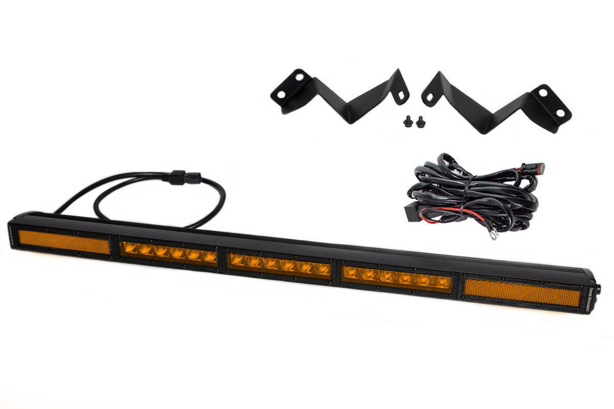 Diode Dynamics SS30 Stealth lightbar kit with harness for 2016-2023 Toyota Tacoma, Amber Combo