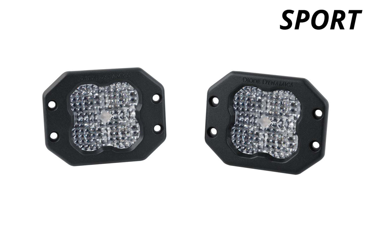Diode Dynamics SS3 White Sport Flush Mount LED Pod (pair) for trucks and SUVs