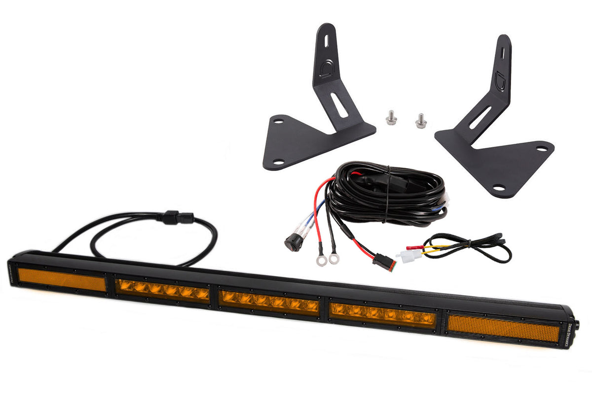 Diode Dynamics SS30 Stealth lightbar kit with harness for 2015-2020 Chevrolet Colorado and GMC Canyon, Amber Combo
