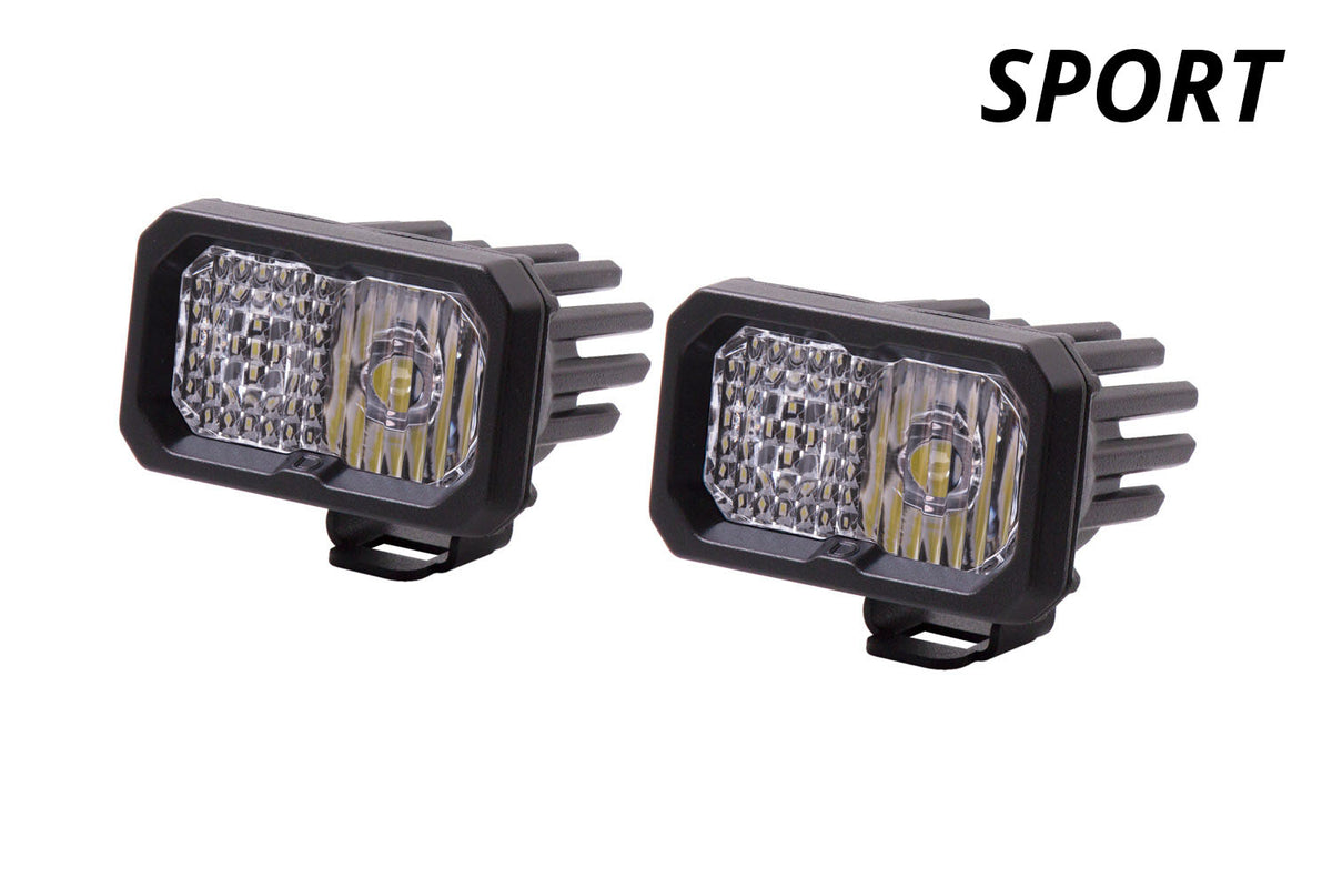 Diode Dynamics C2 1.0 SAE/DOT White Sport LED Pod (pair) for trucks and SUVs