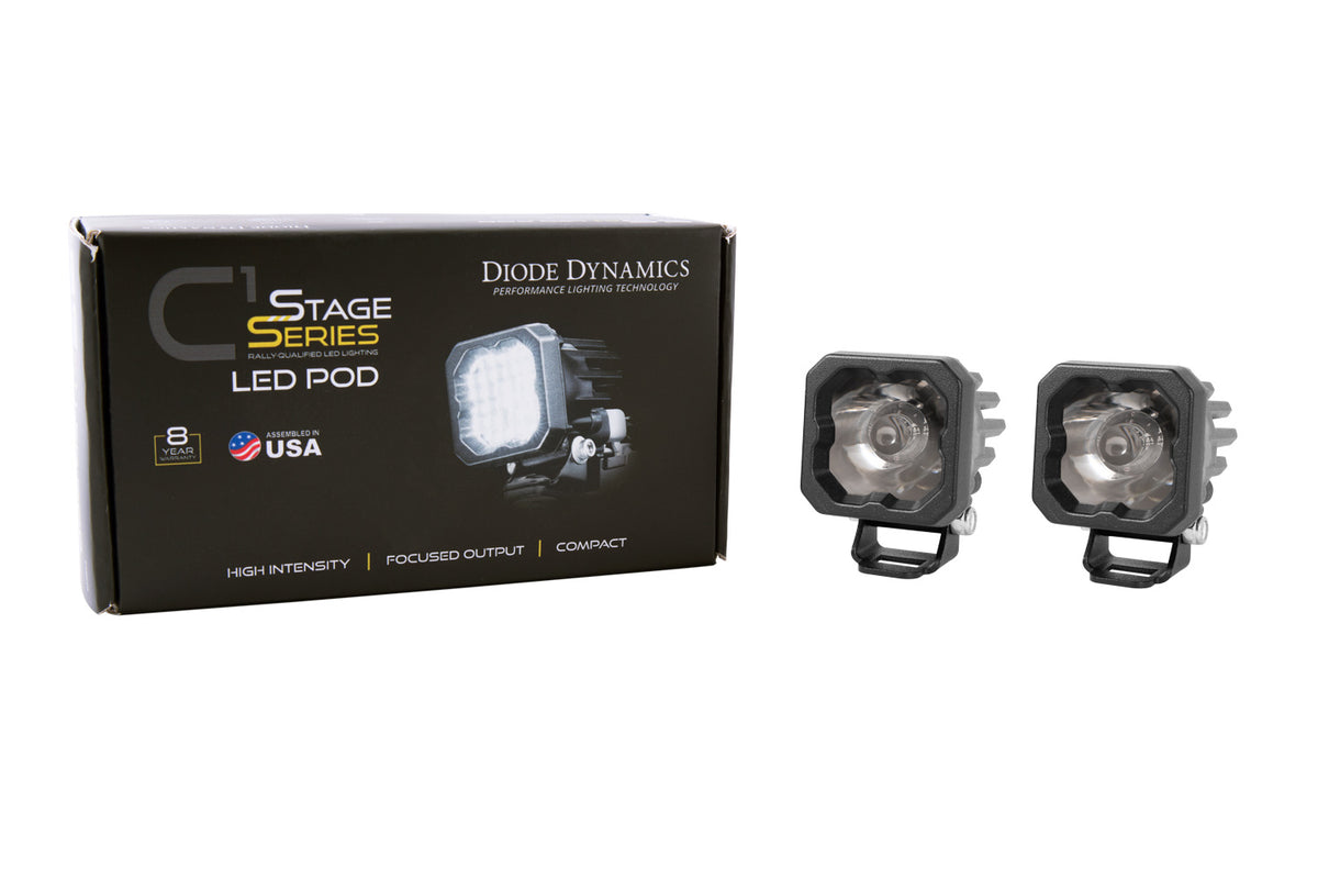 Diode Dynamics SSC1 White Sport LED Pod (Pair) for trucks and SUVs – with packaging