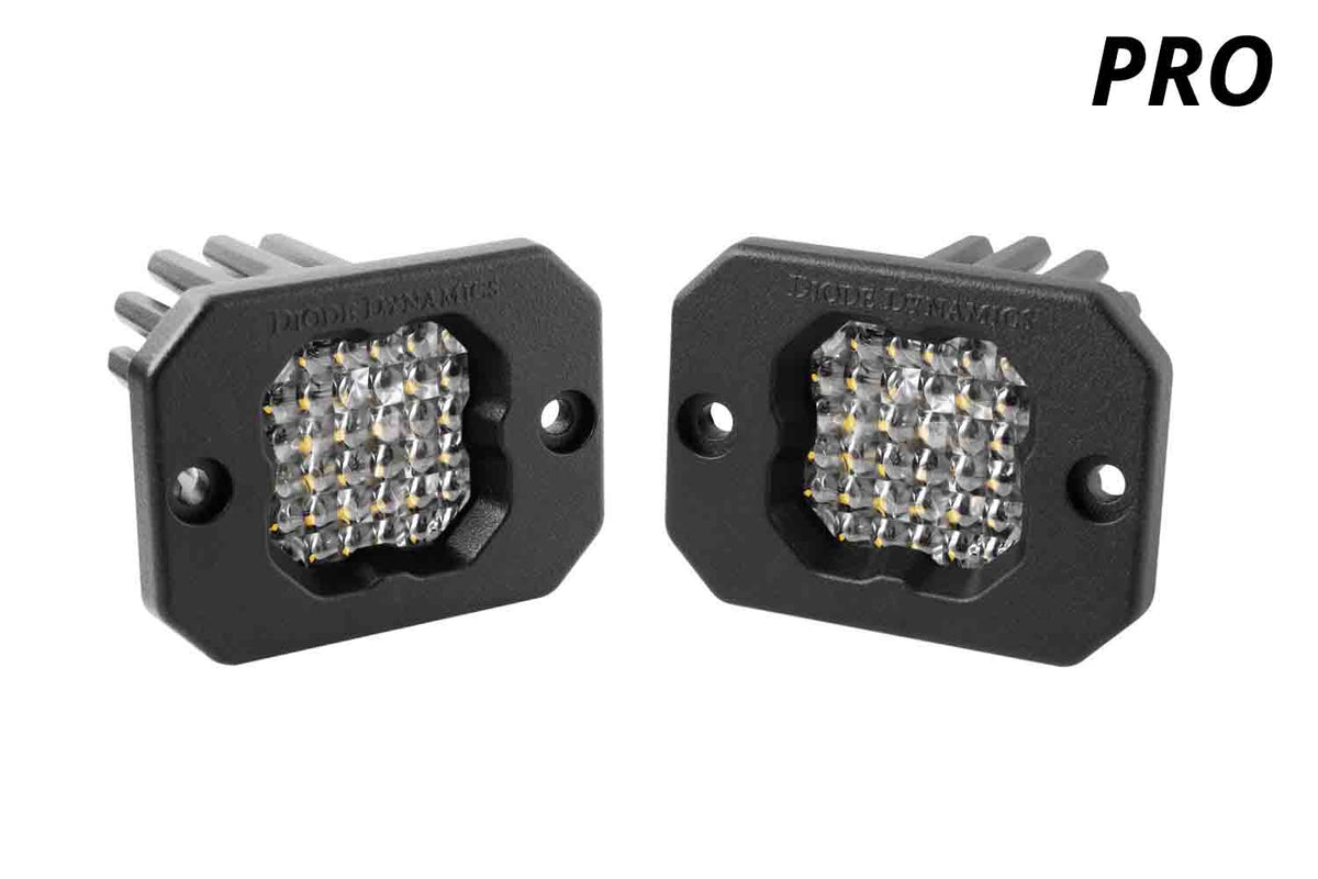 Diode Dynamics SSC1 White Pro Flush Mount LED Pod (Pair) for trucks and SUVs