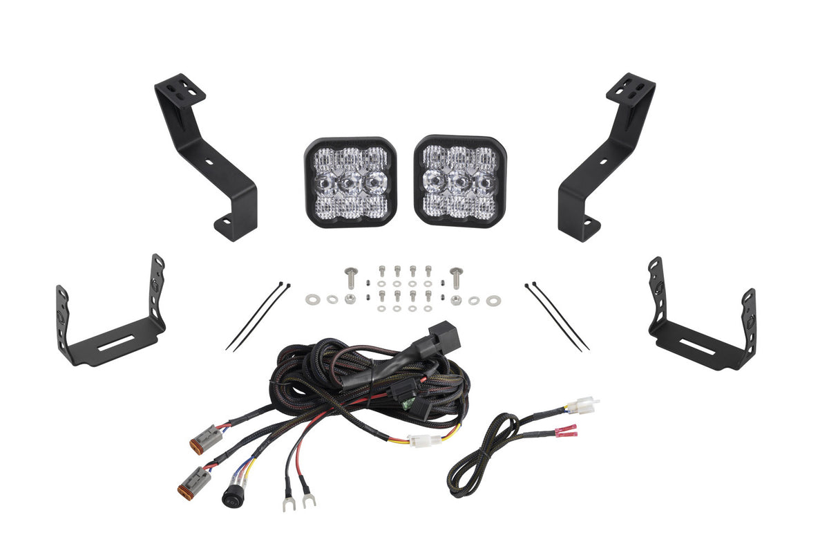 Diode Dynamics SS5 bumper LED pod kit for 2019-2024 Ram 1500 – kit contents