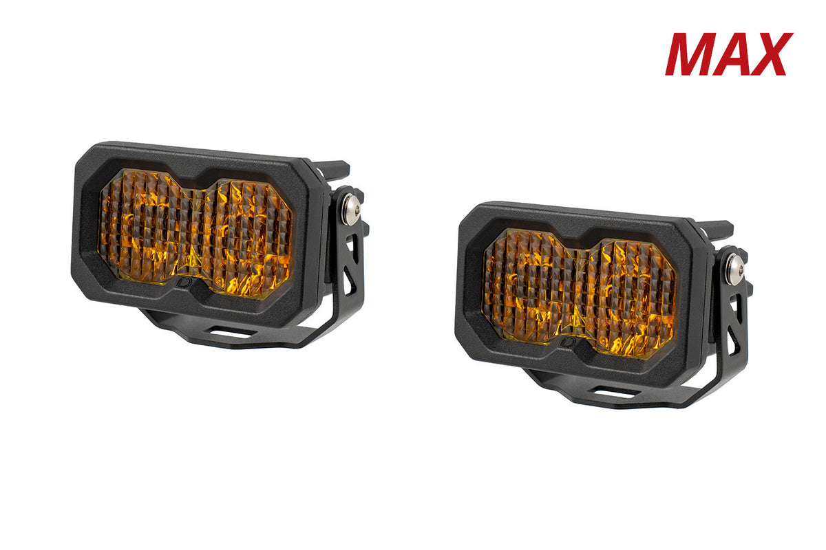 Diode Dynamics C2 2.0 Yellow Max LED Pod pair for trucks and SUVs