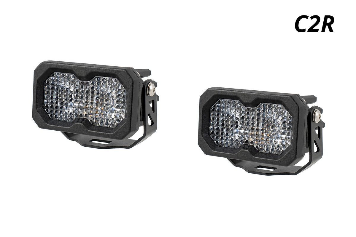 Diode Dynamics C2R White Flood LED Pod pair for trucks and SUVs