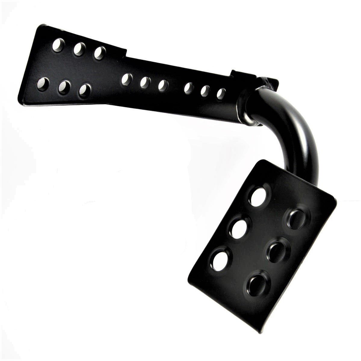 Dead pedal foot rest for Jeep Wrangler JK 2007-2018, black metal with drilled holes