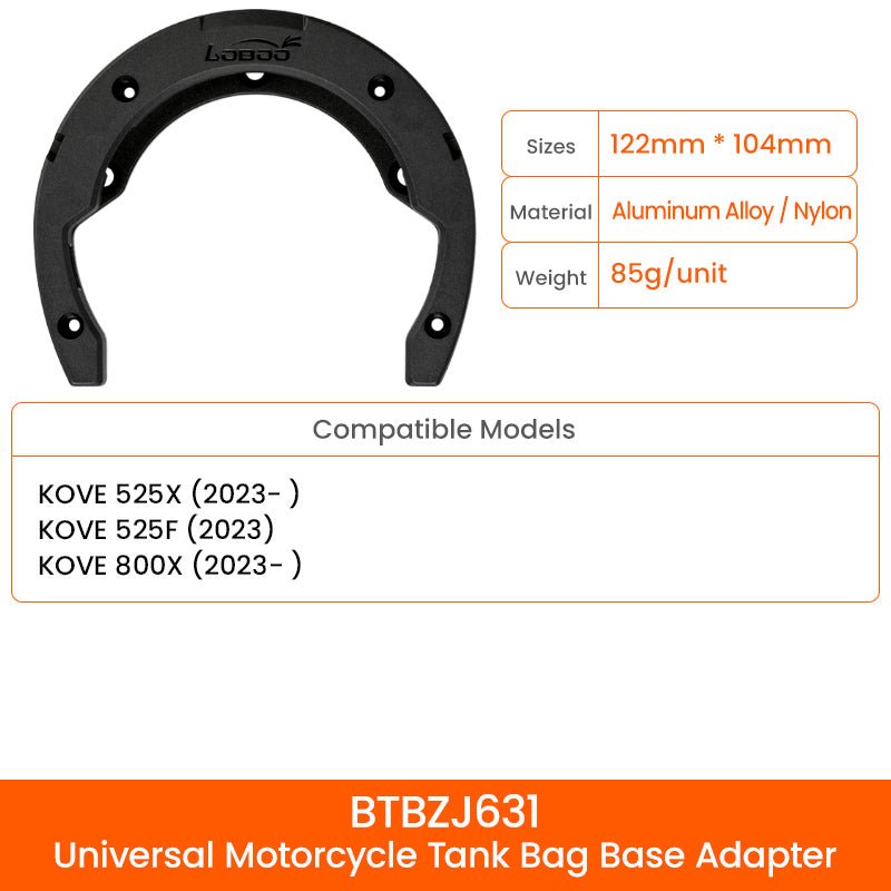 LOBOO Magnetic Motorcycle Tank Bag(4.5-6.5L) – Expandable, Quick Release, Universal Fit