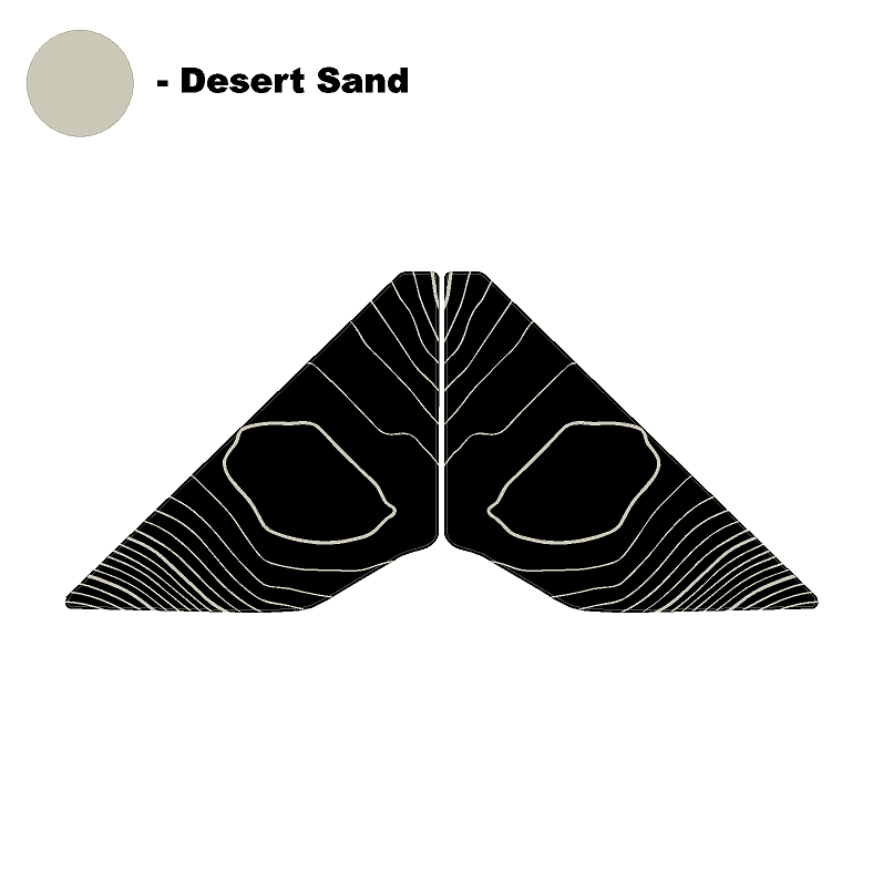 Topo Rear Window Triangle Overlay (Printed Series) - 2021+ Bronco 4 Door