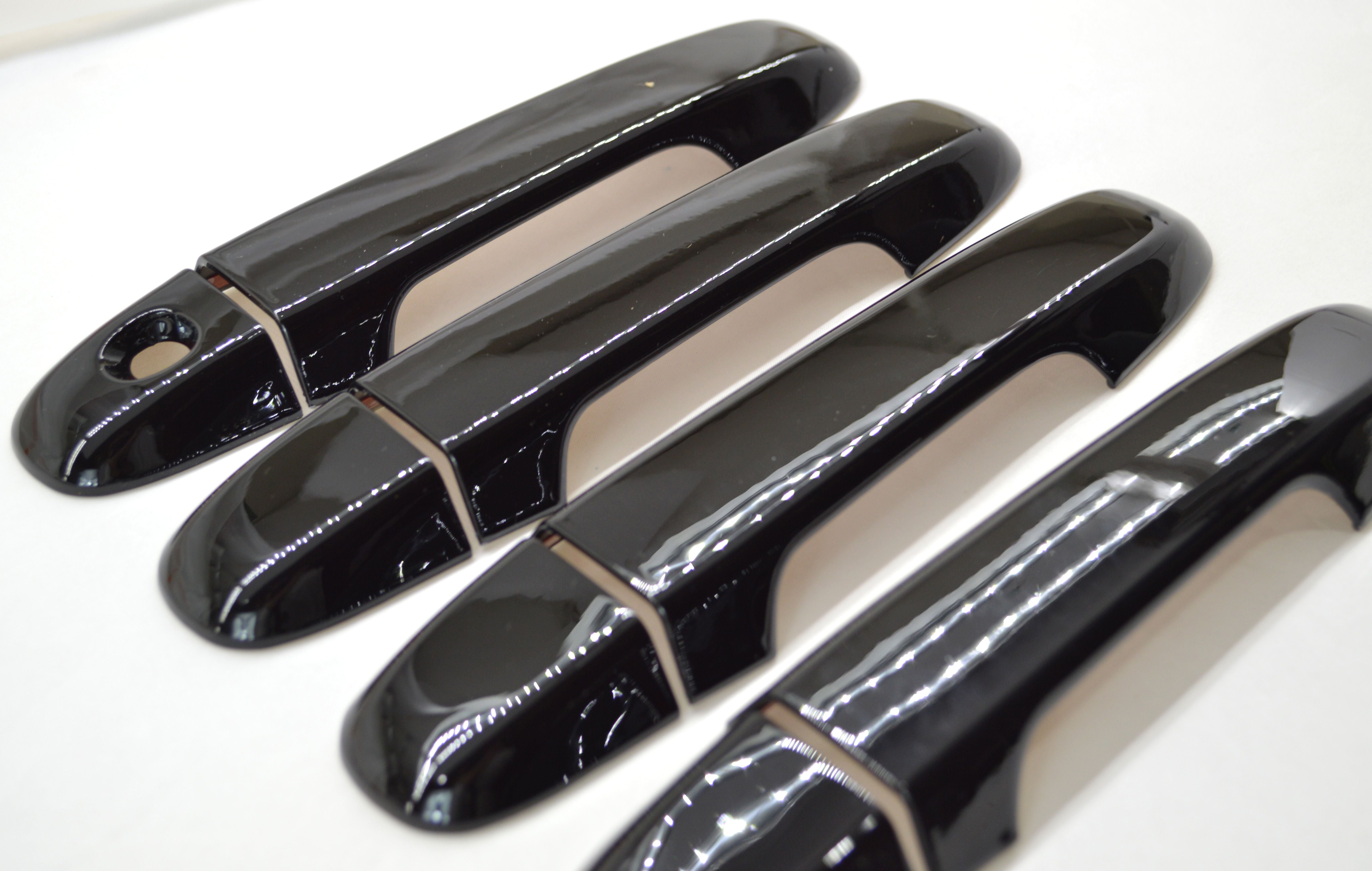 DH6196BLK 19-21 Subaru Forester Works over Keyless Sensors 8 PCS Gloss Black Tape-on Door Handle Cover