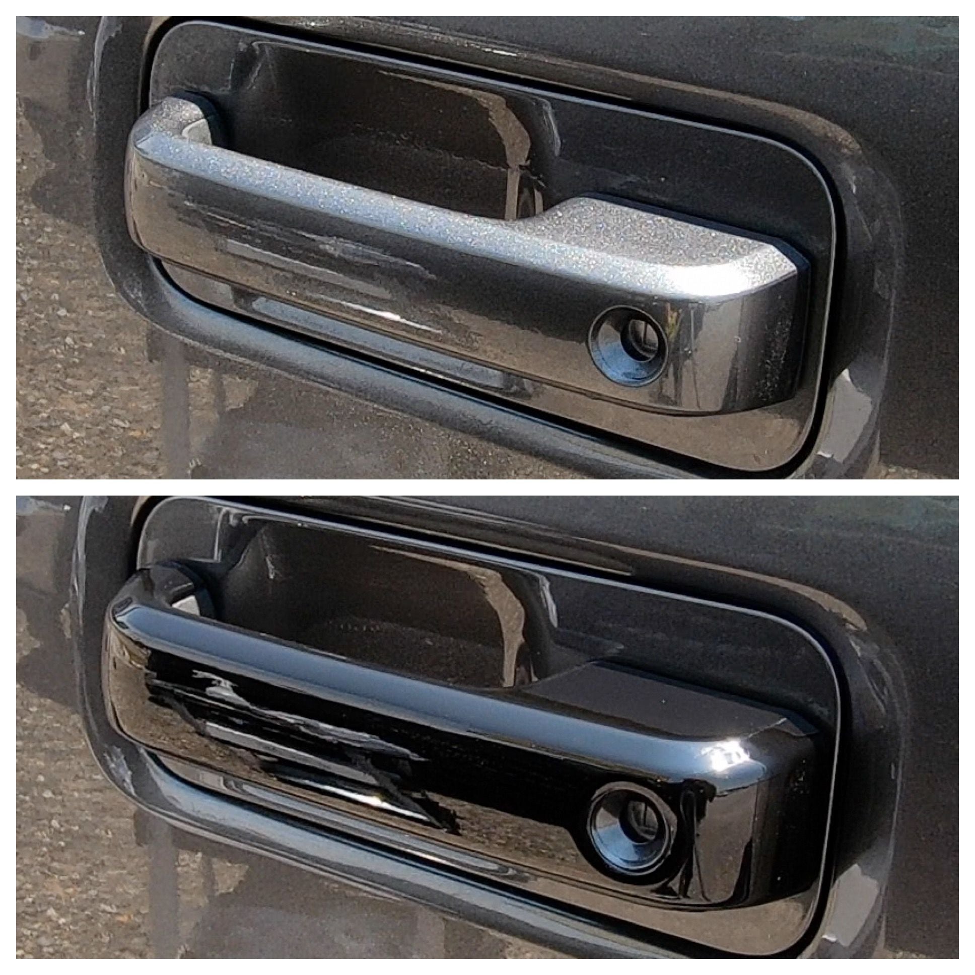 DH6245BLK 15-20 Ford F-150 W/ or W/O Smart Key 6 PCS Gloss Black Snap-on W/Tape Door Handle Cover