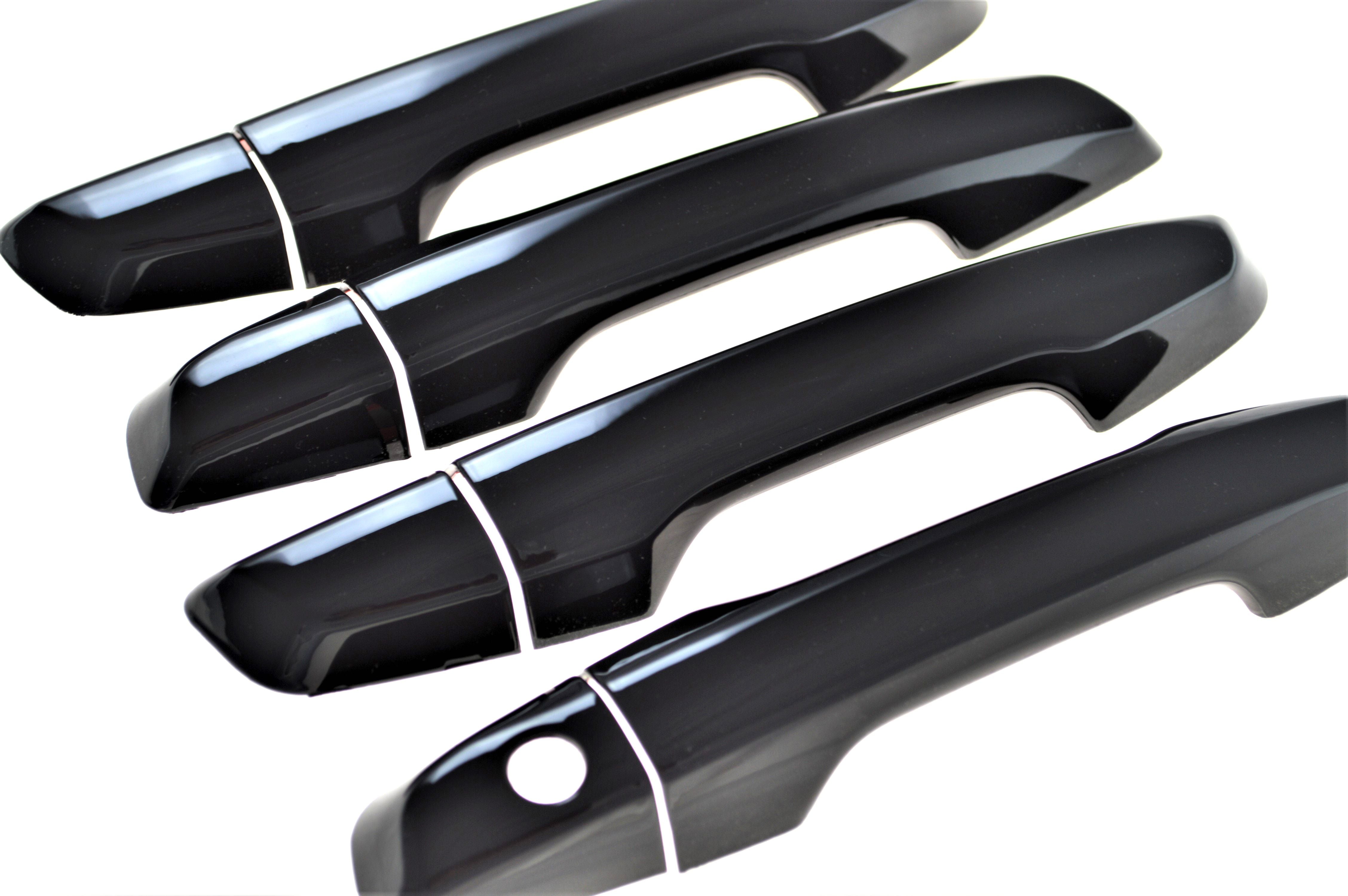 DH6276BLK 17-22 Honda CR-V No Smart Key 8 PCS Gloss Black Snap-on W/Tape Door Handle Cover