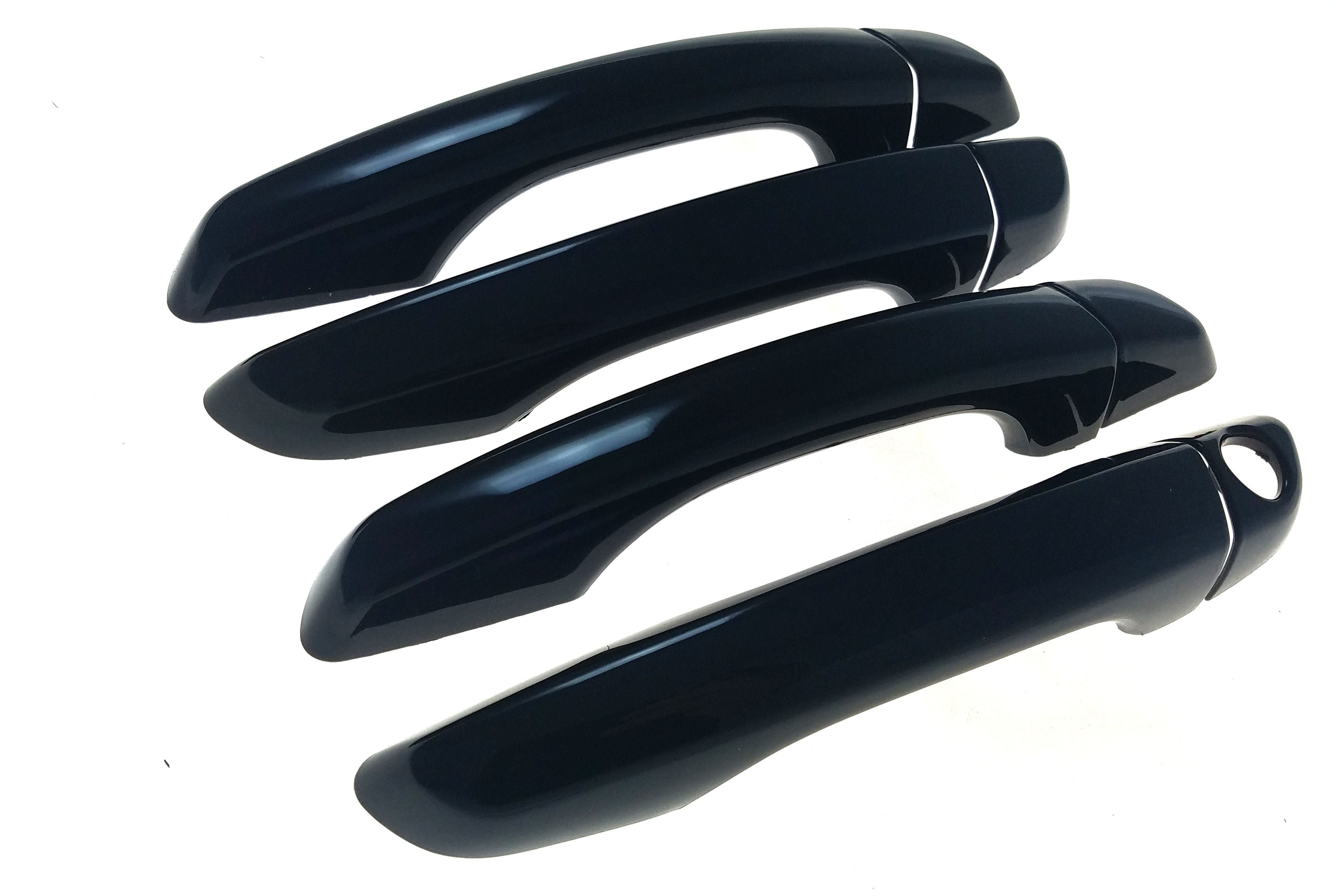 DH6278BLK 16-21 Hyundai Elantra No Smart Key 8 PCS Gloss Black Snap-on W/Tape Door Handle Cover