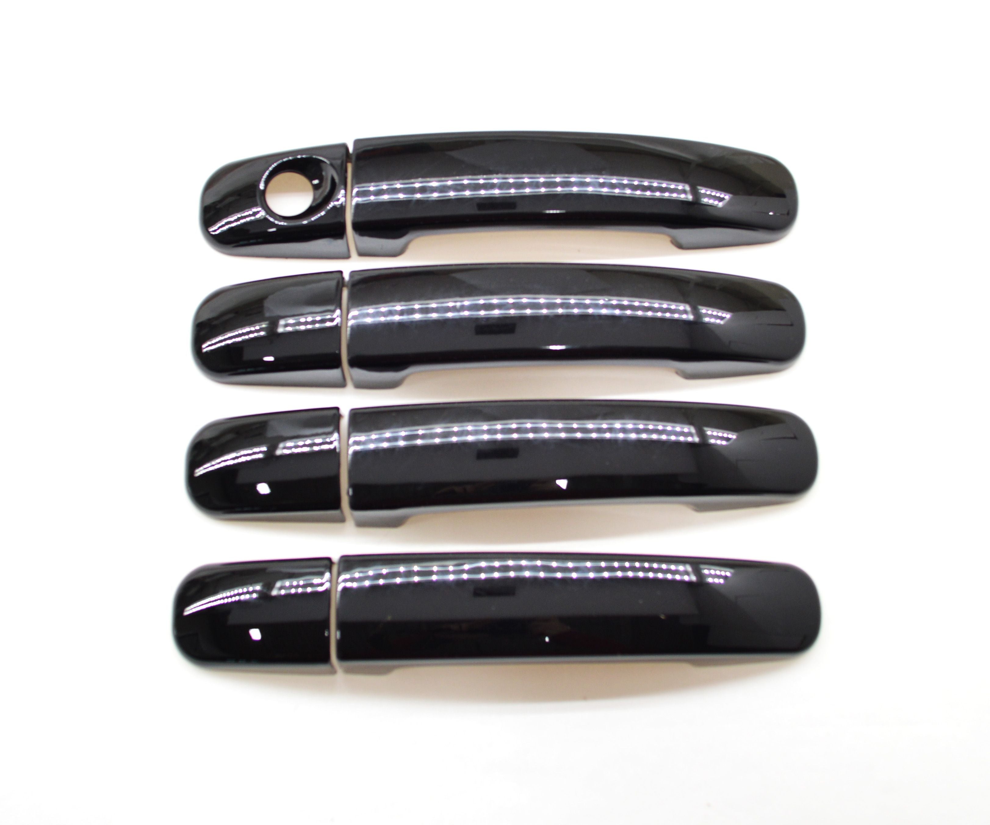 DH6291BLK 19-22 Ford Ranger No Smart Key 8 PCS Gloss Black Snap-on W/Tape Door Handle Cover