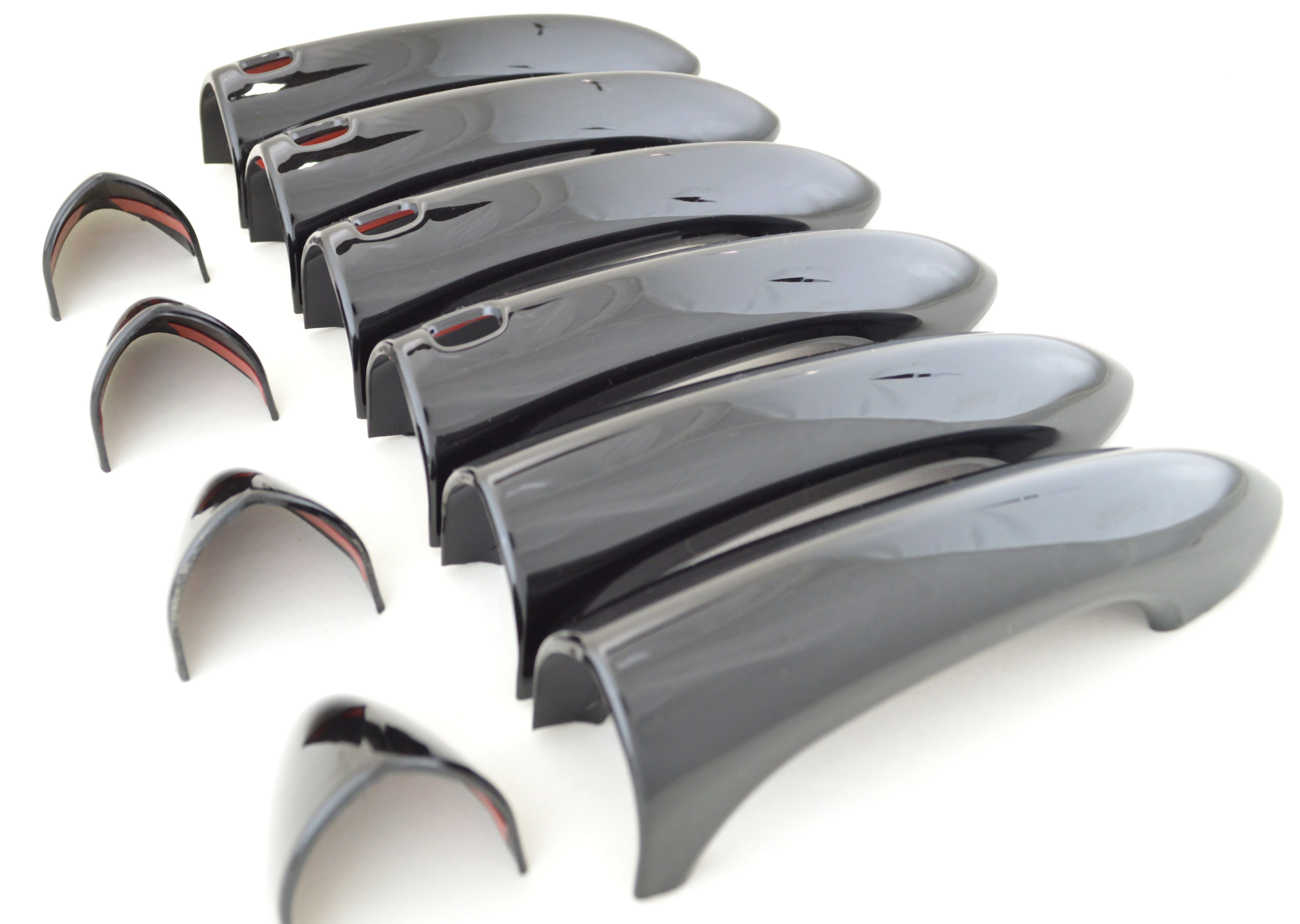 DH6302BLK 2022 Chevrolet Bolt EUV/Bolt EV W/ Smart Key 10 PCS Gloss Black Snap-on W/Tape Door Handle Cover