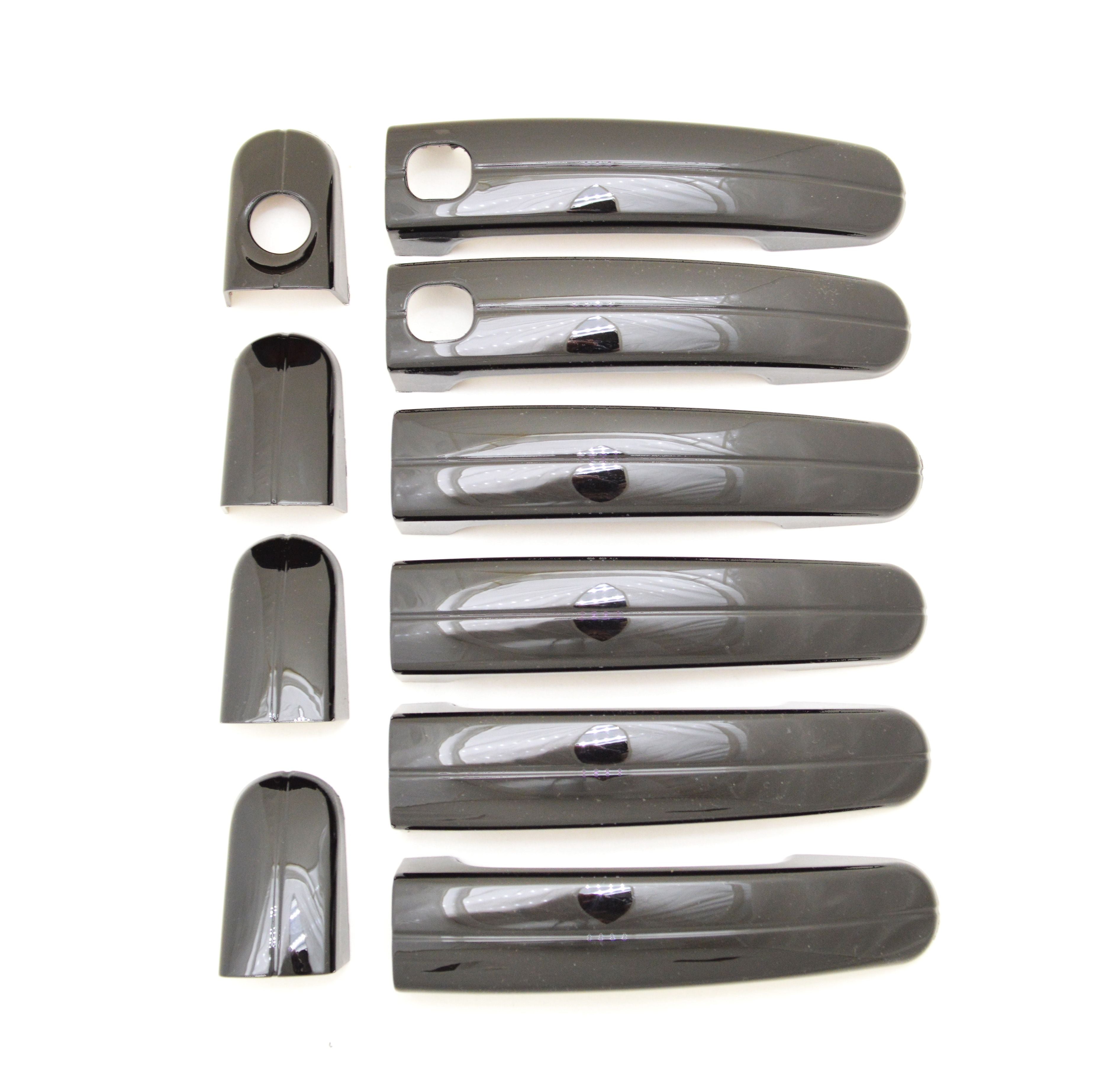 DH6306BLK 13-18 Ford C-Max W/ or W/O Smart Key 10 PCS Gloss Black Snap-on W/Tape Door Handle Cover