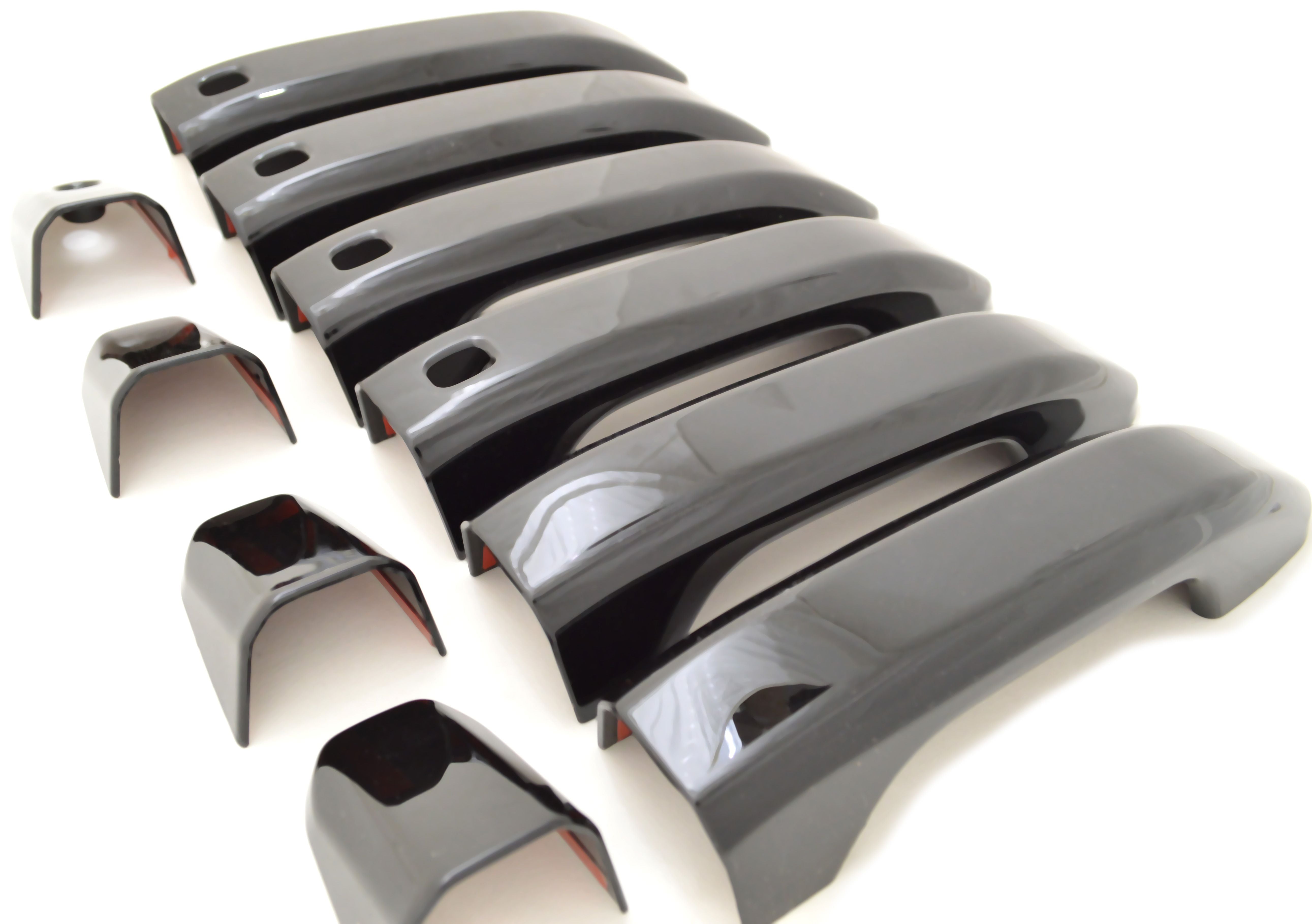 DH6310BLK 21-22 Chevrolet Tahoe W/ Smart Key 10 PCS Gloss Black Snap-on W/Tape Door Handle Cover