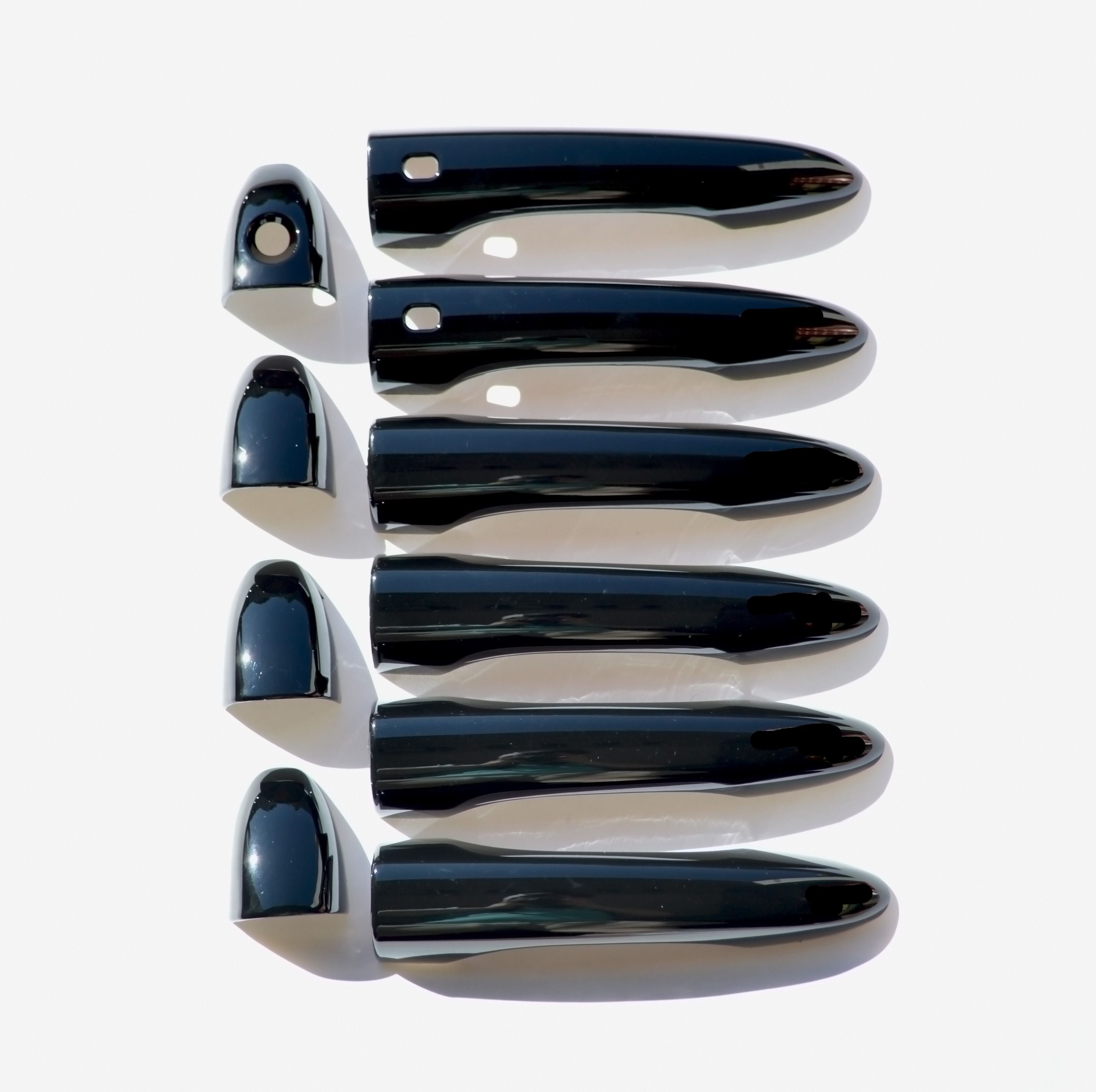 DH6313BLK 14-16 Dodge Dart W/ or W/O Smart Key 10 PCS Gloss Black Snap-on W/Tape Door Handle Cover