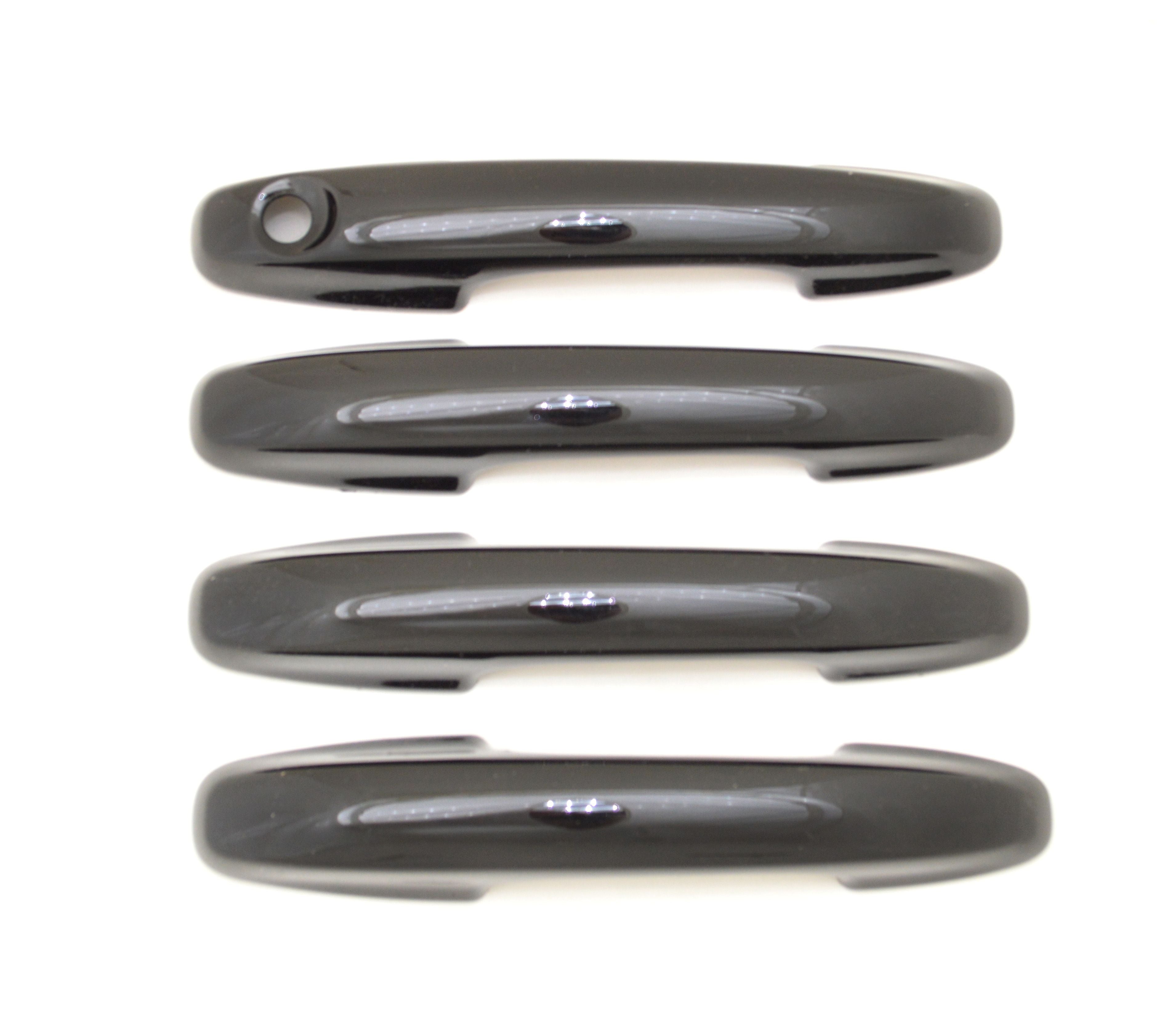 DH6314BLK 20-22 Ford Escape Works over Keyless Sensors 4 PCS Gloss Black Snap-on W/Tape Door Handle Cover
