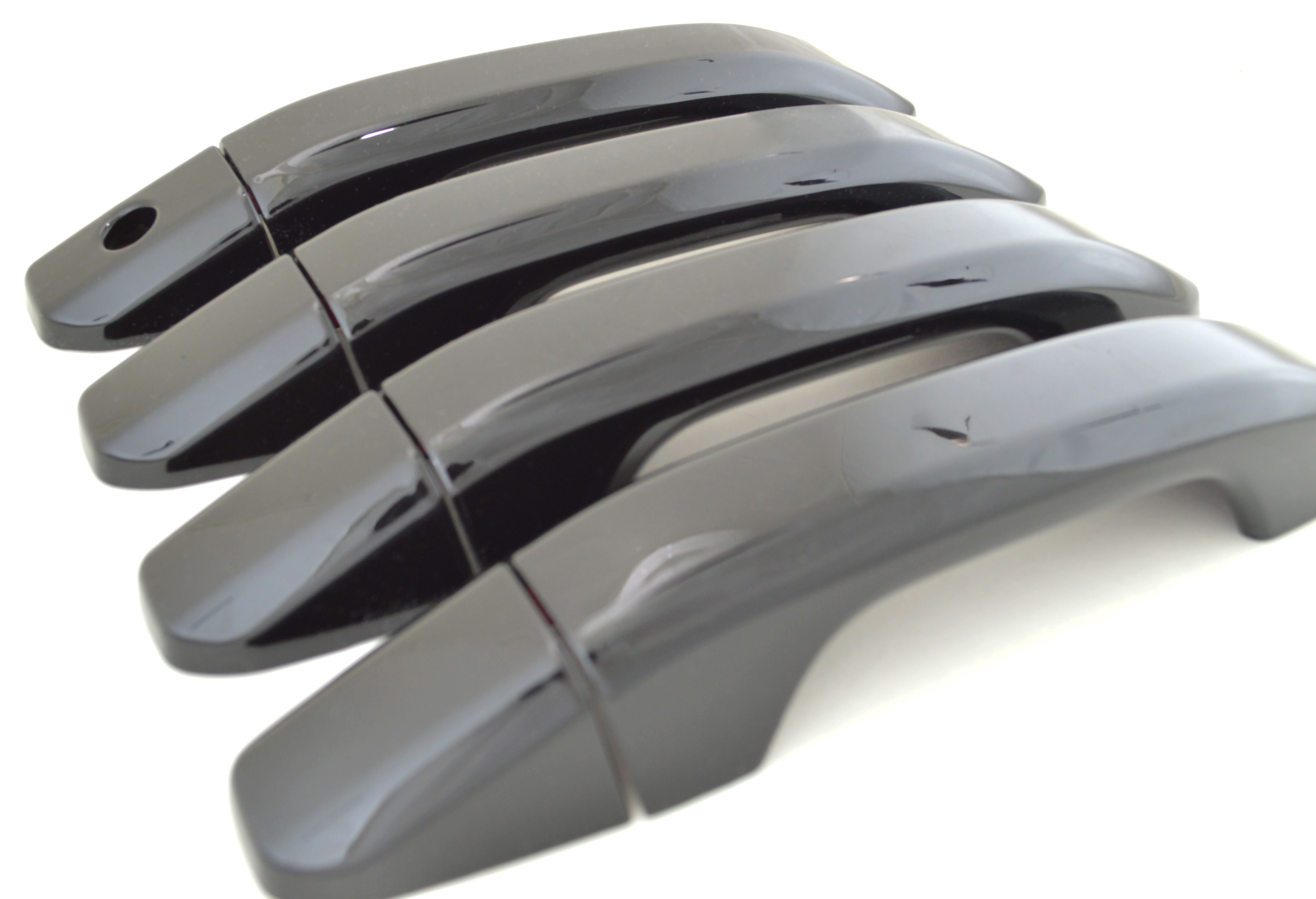 DH6315BLK 21-22 GMC Yukon No Smart Key 8 PCS Gloss Black Snap-on W/Tape Door Handle Cover