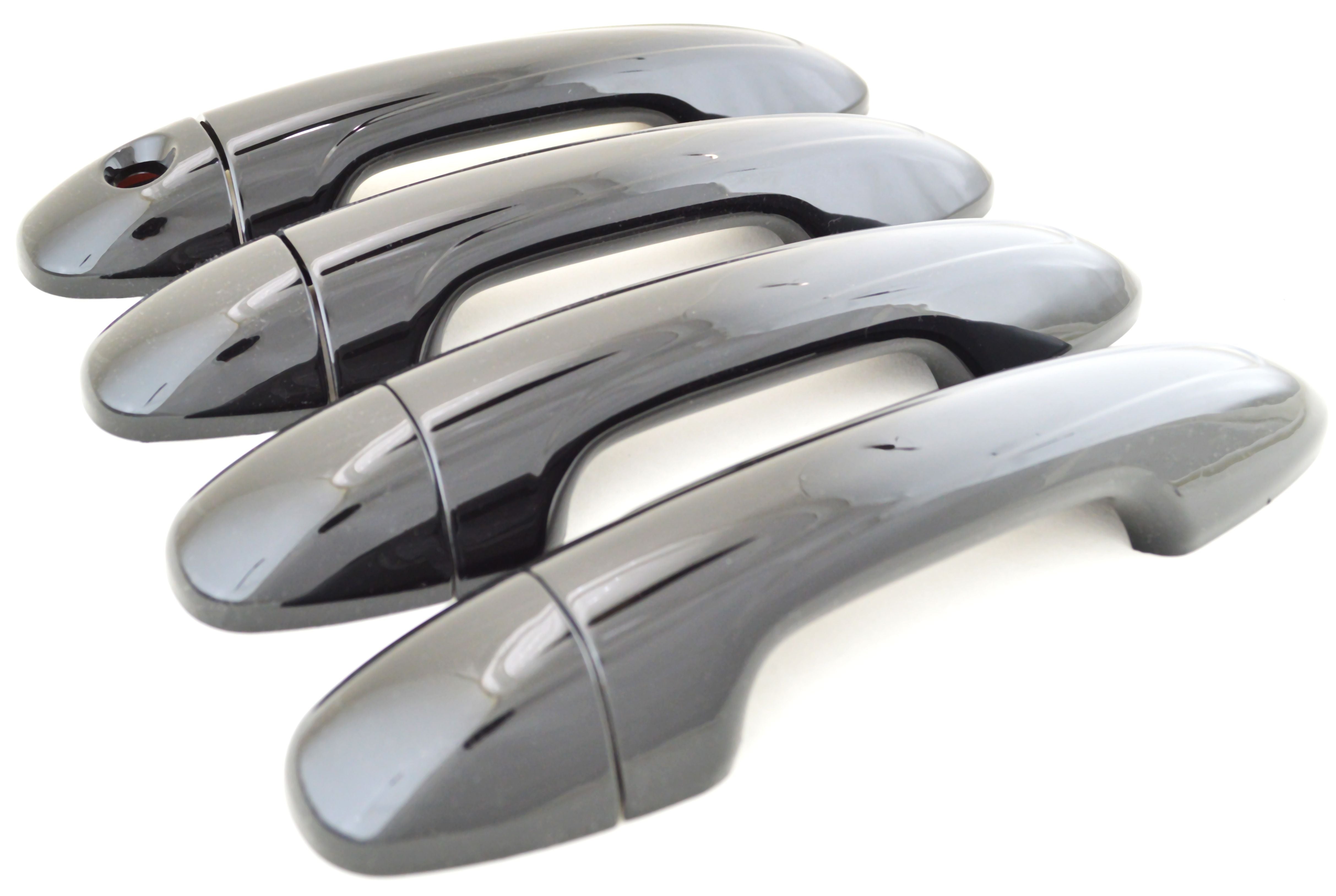 DH6320BLK 13-18 Toyota RAV4 Works over Keyless Sensors 8 PCS Gloss Black Snap-on W/Tape Door Handle Cover
